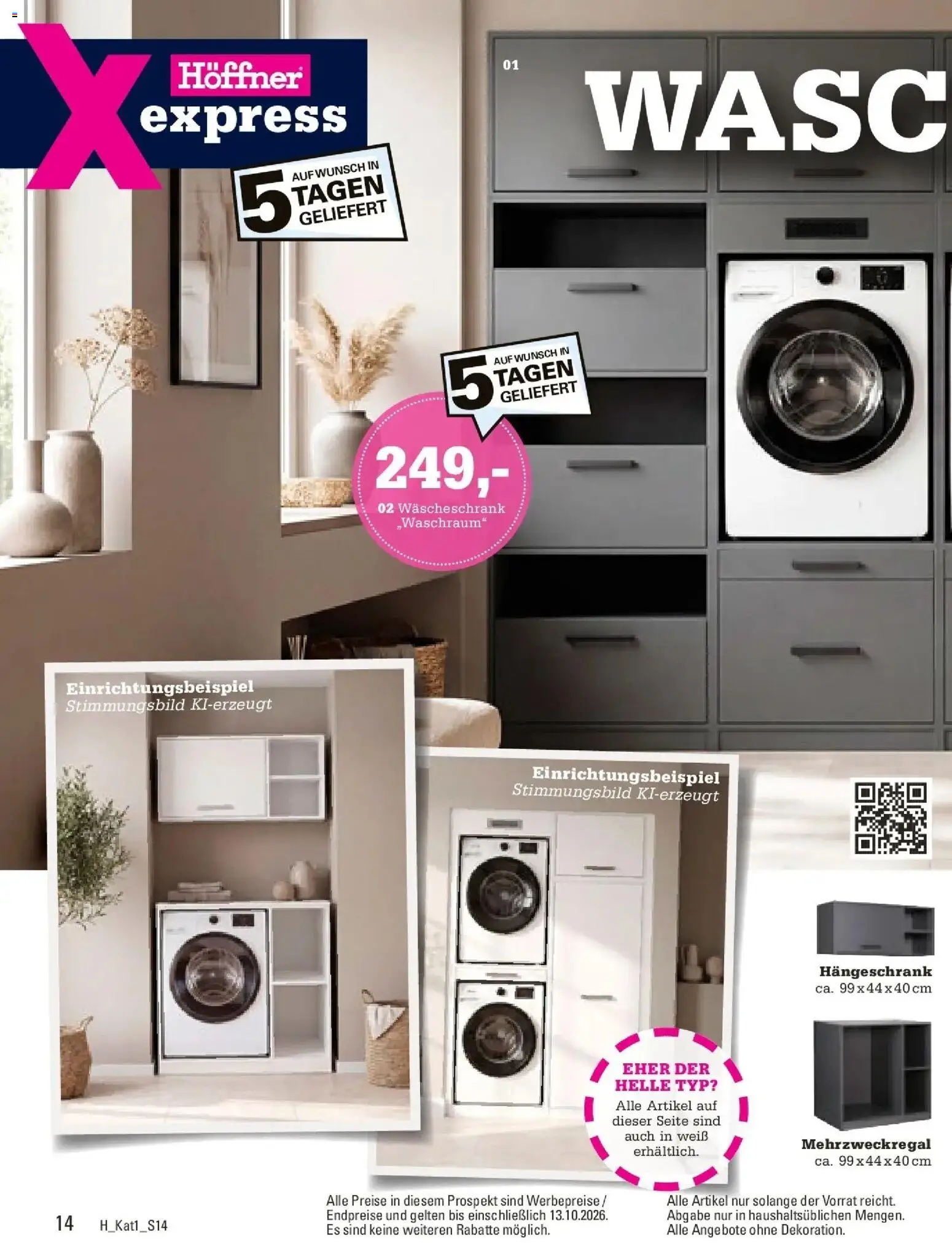 Höffner Prospekt Schönefeld – gültig ab 28.09.2026 | Seite: 14 | Produkte: Hängeschrank