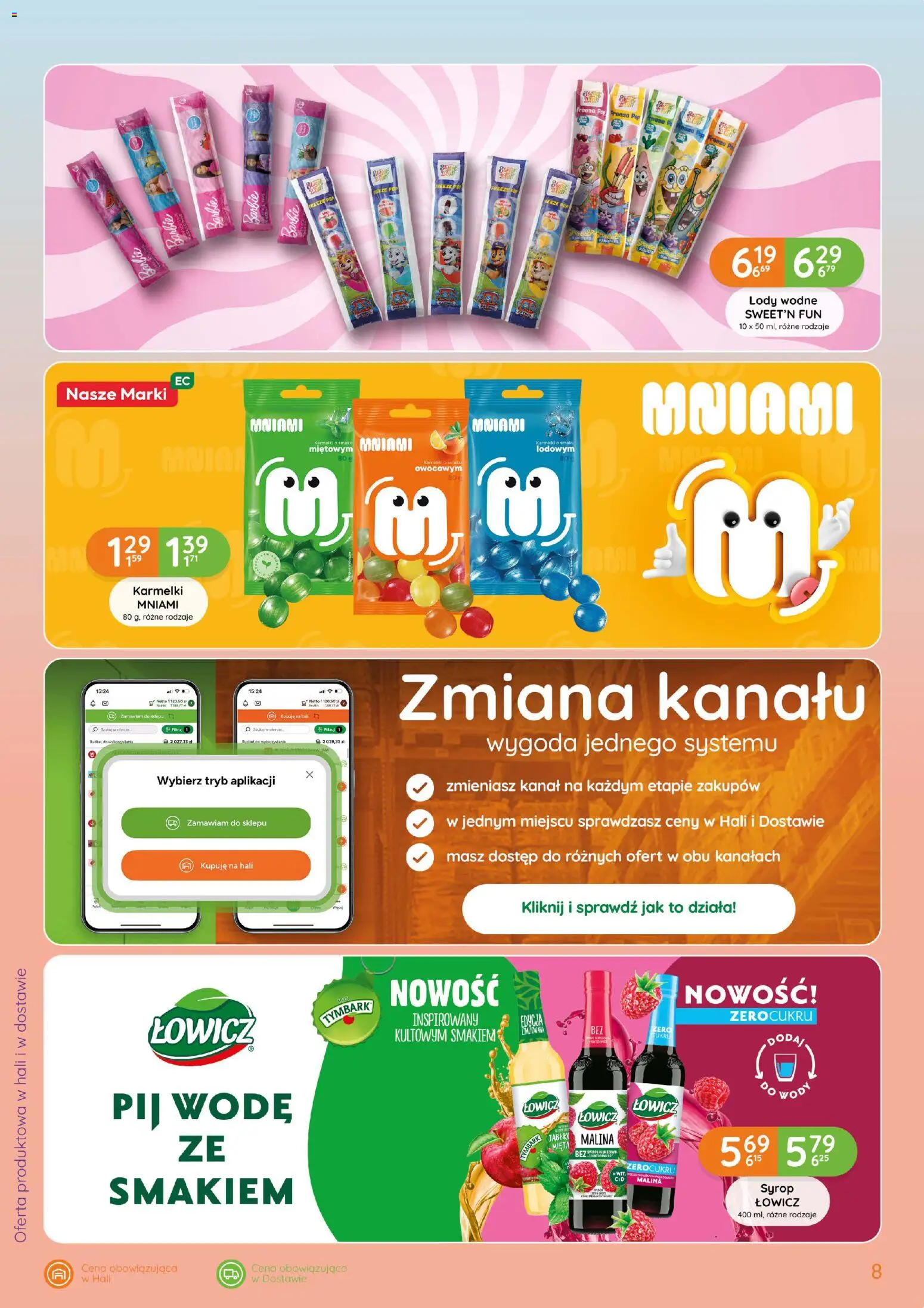 Eurocash gazetka - Letnie Orzeźwienie od 28.05.2026 | Strona: 8 | Produkty: Syrop, Malina, Barbie, Lody