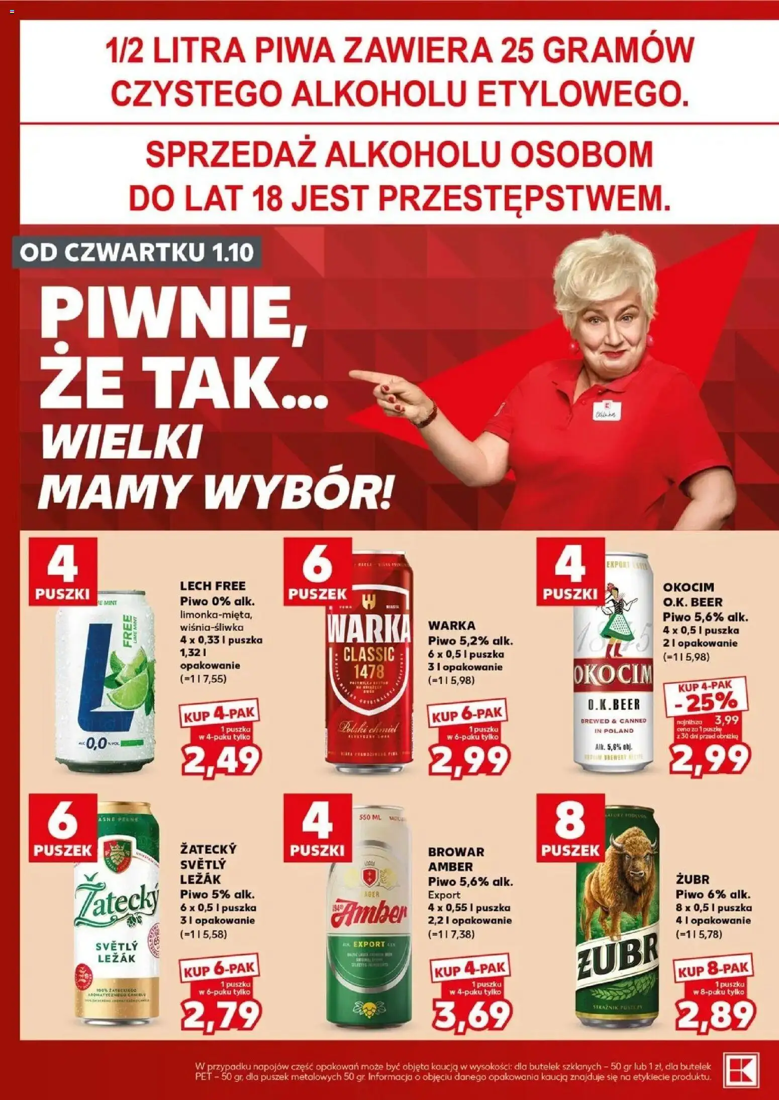 Kaufland gazetka - Super sobota od 03.10.2026 - od jutra PDF | Strona: 22 | Produkty: Lech, Leżak, Warka, Piwo
