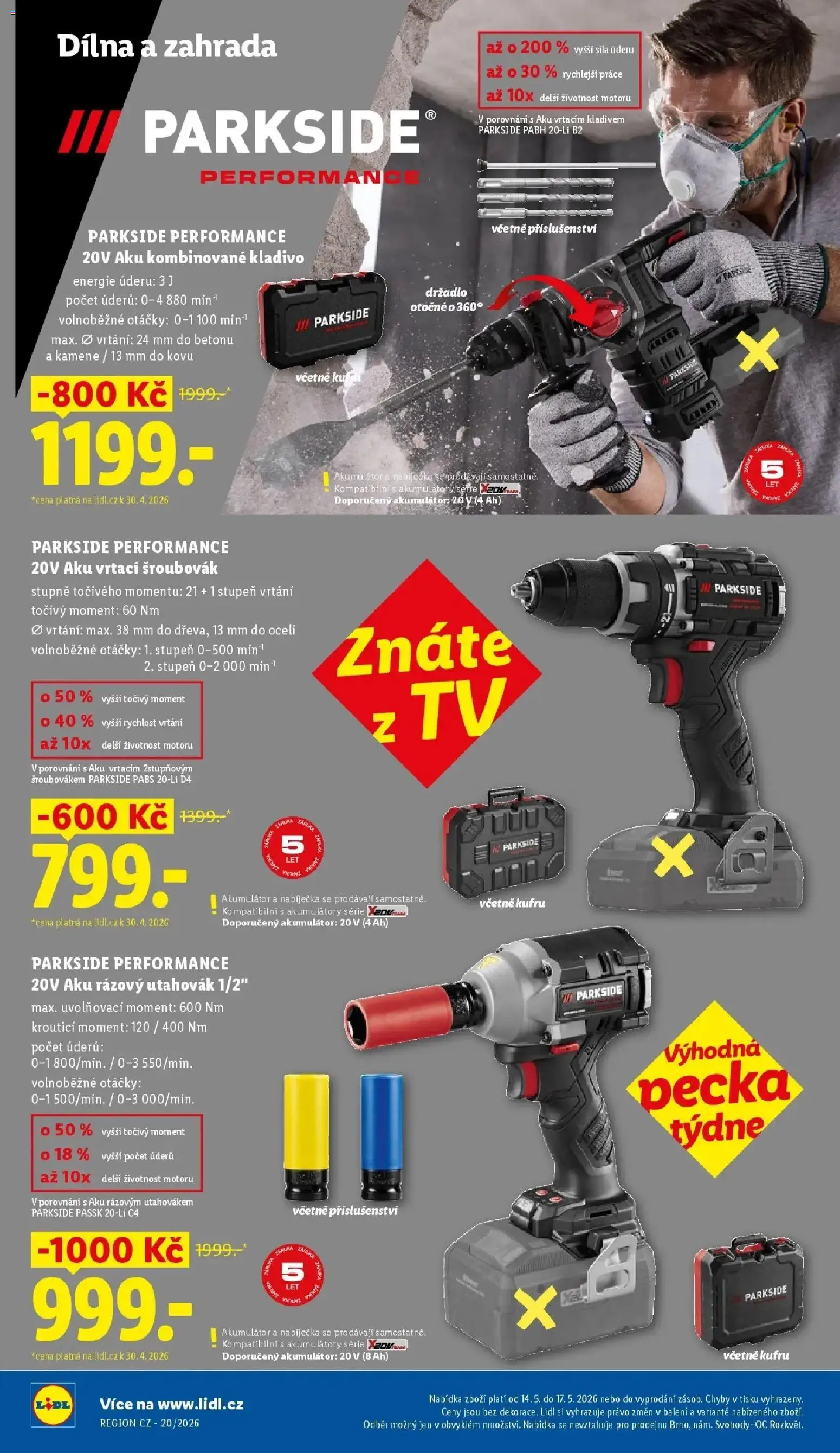 Lidl aktuální leták od 14.05.2026 | Strana: 24 | Produkty: Zahrada, Rázový utahovák, Paruka, Šroubovák