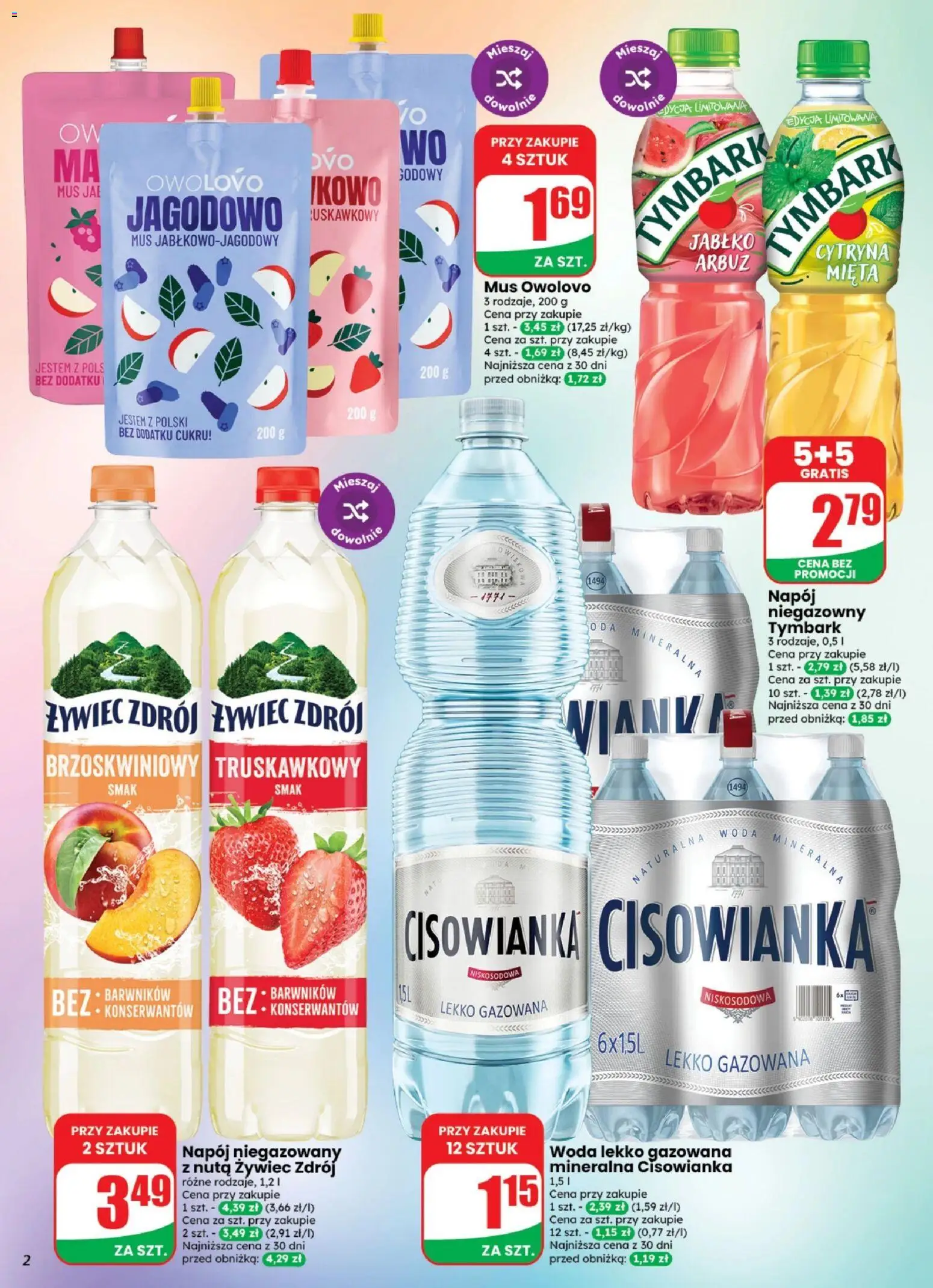 Dino gazetka - Weekendowe Okazje od 04.09.2026 | Strona: 2 | Produkty: Cytryna, Woda mineralna, Mięta, Woda