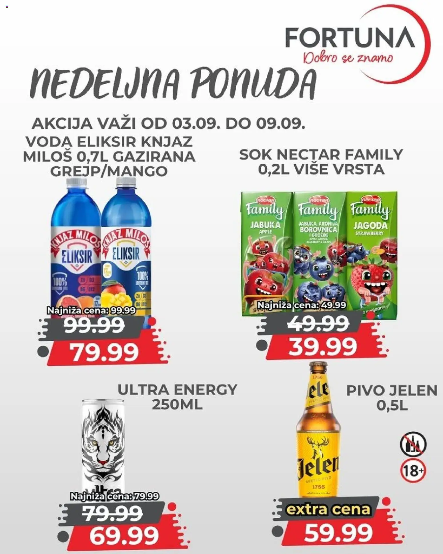 Fortuna Market katalog - važi od 03.09.2026 | Strana: 8 | Proizvode: Jagoda, Grožđe, Voda, Pivo