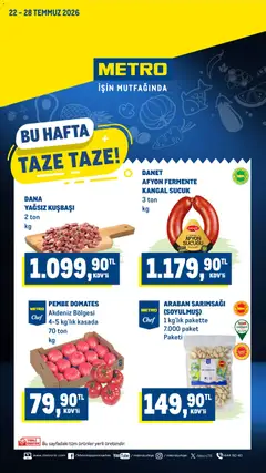 22 Temmuz 2026 tarihinden itibaren geçerli olan Metro kataloğu önizlemesi