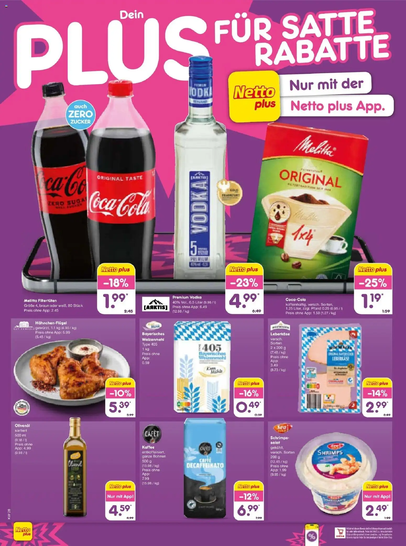 Netto Marken-Discount - Netto: Wochenangebote – gültig ab 05.07.2026 | Seite: 46 | Produkte: Melitta, Olivenol, Salat, Leberkase