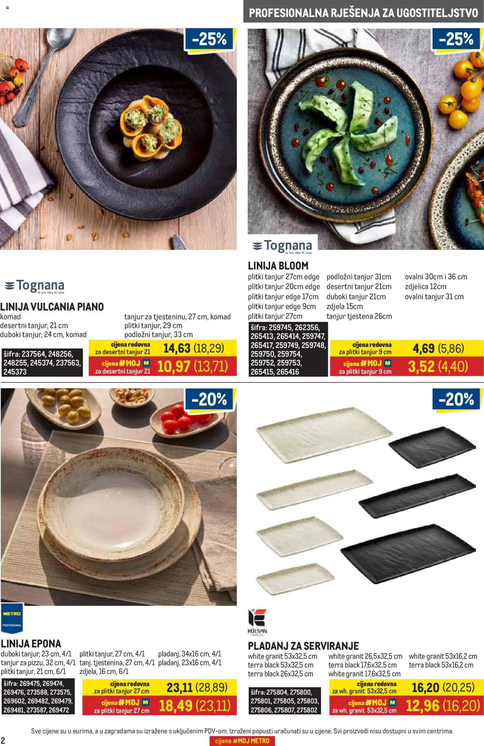 Metro katalog | vrijedi od 01.09.2026 | Stranica: 2 | Proizvodi: Tognana, Zdjela, Pladanj