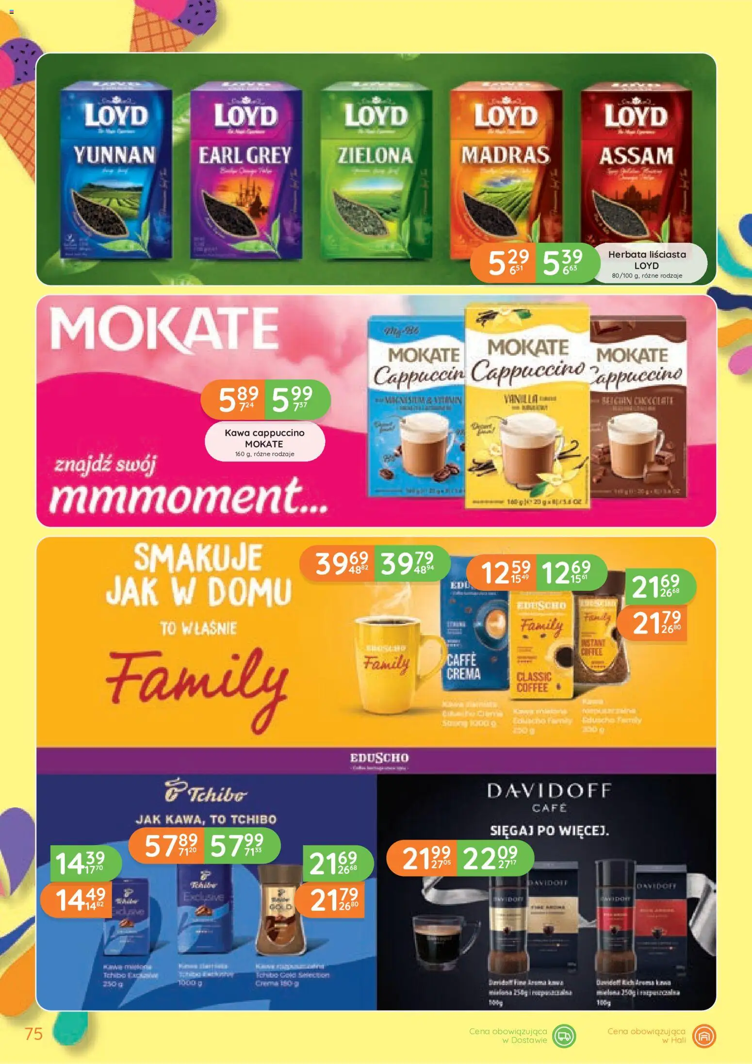 Eurocash gazetka od 25.06.2026 | Strona: 75 | Produkty: Herbata liściasta, Tchibo, Cappuccino, Kawa