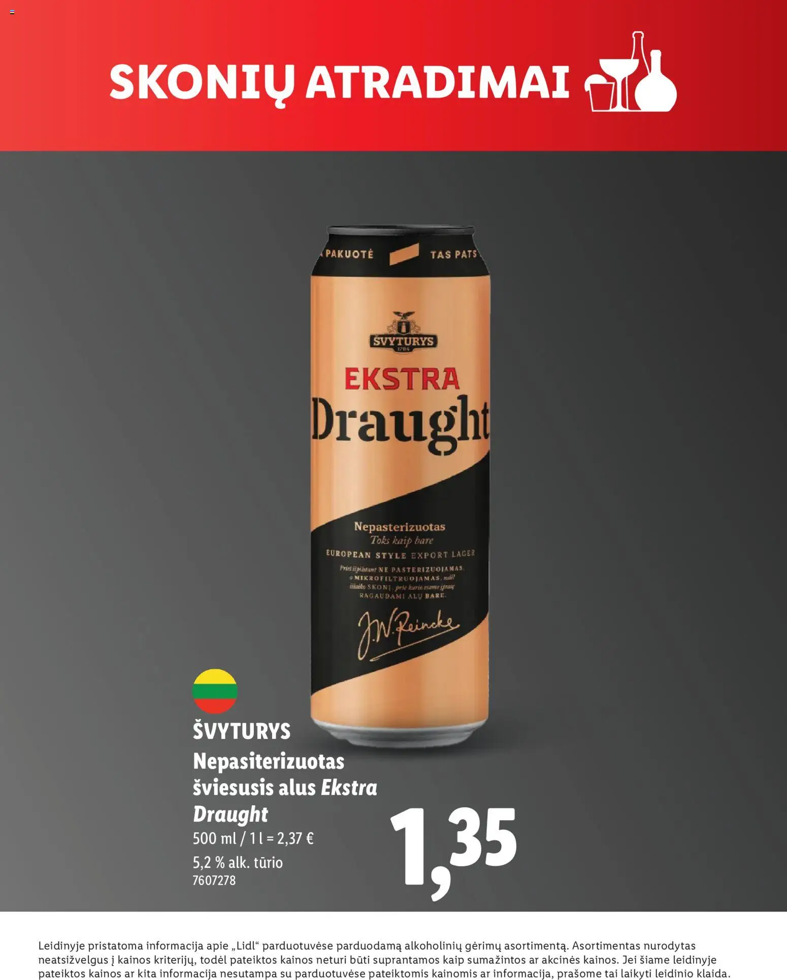 LIDL akcijos nuo 2025.12.04 | Puslapis: 5 | Prekių: Alus