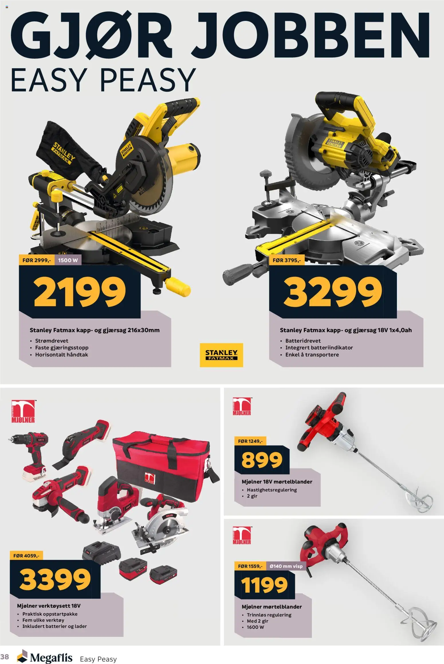 {H1} | Side: 38 | Produkter: Visp, Gjærsag, Batterier, Håndtak
