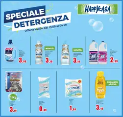 Anteprima del volantino Happy Casa volantino valido a partire dal 16/09/2026 | Pagina: 17 | Prodotti: Ammorbidente, Piatti, Candeggina, Miele