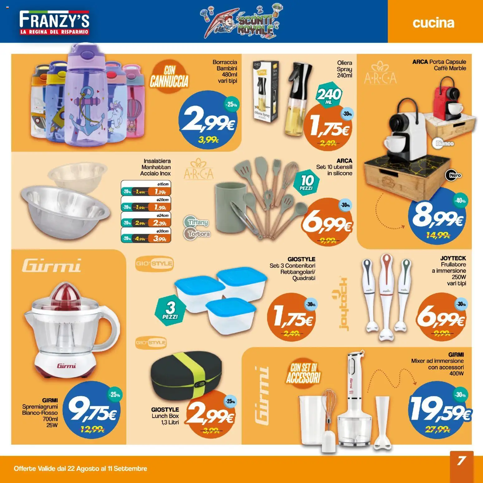 Volantino Franzy's del 22/08/2026 | Pagina: 7