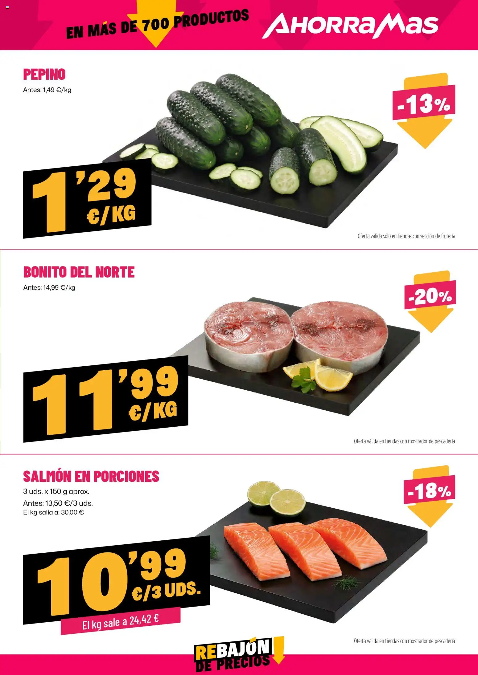 AhorraMas folleto │ válido desde el 20/08/2026 | Página: 7 | Productos: Pepino, Salmón