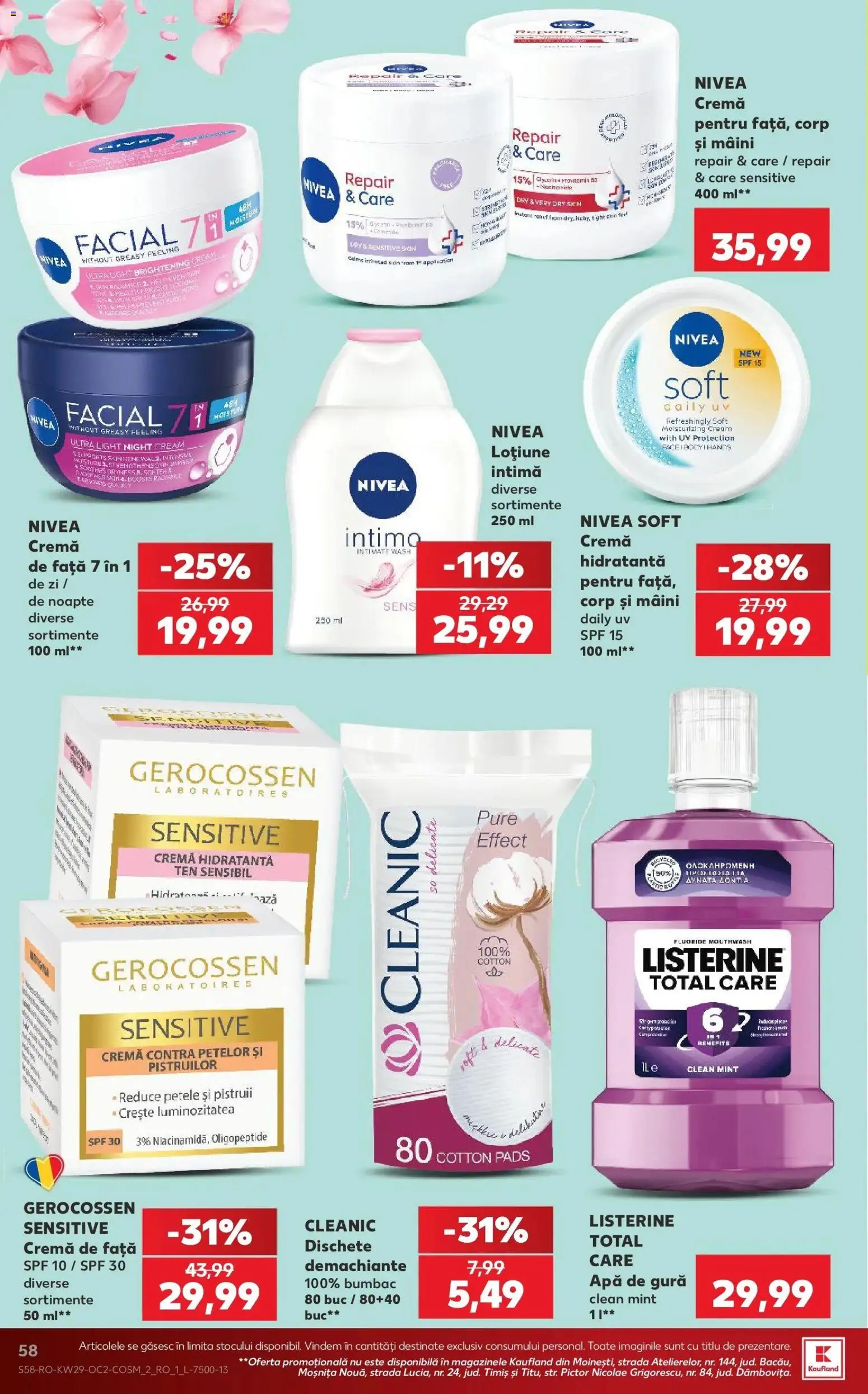 Noul catalog Kaufland – valabil de la 15.07.2026 | Pagină: 58 | Produse: Clean, Rom, Apă de gură, Apă