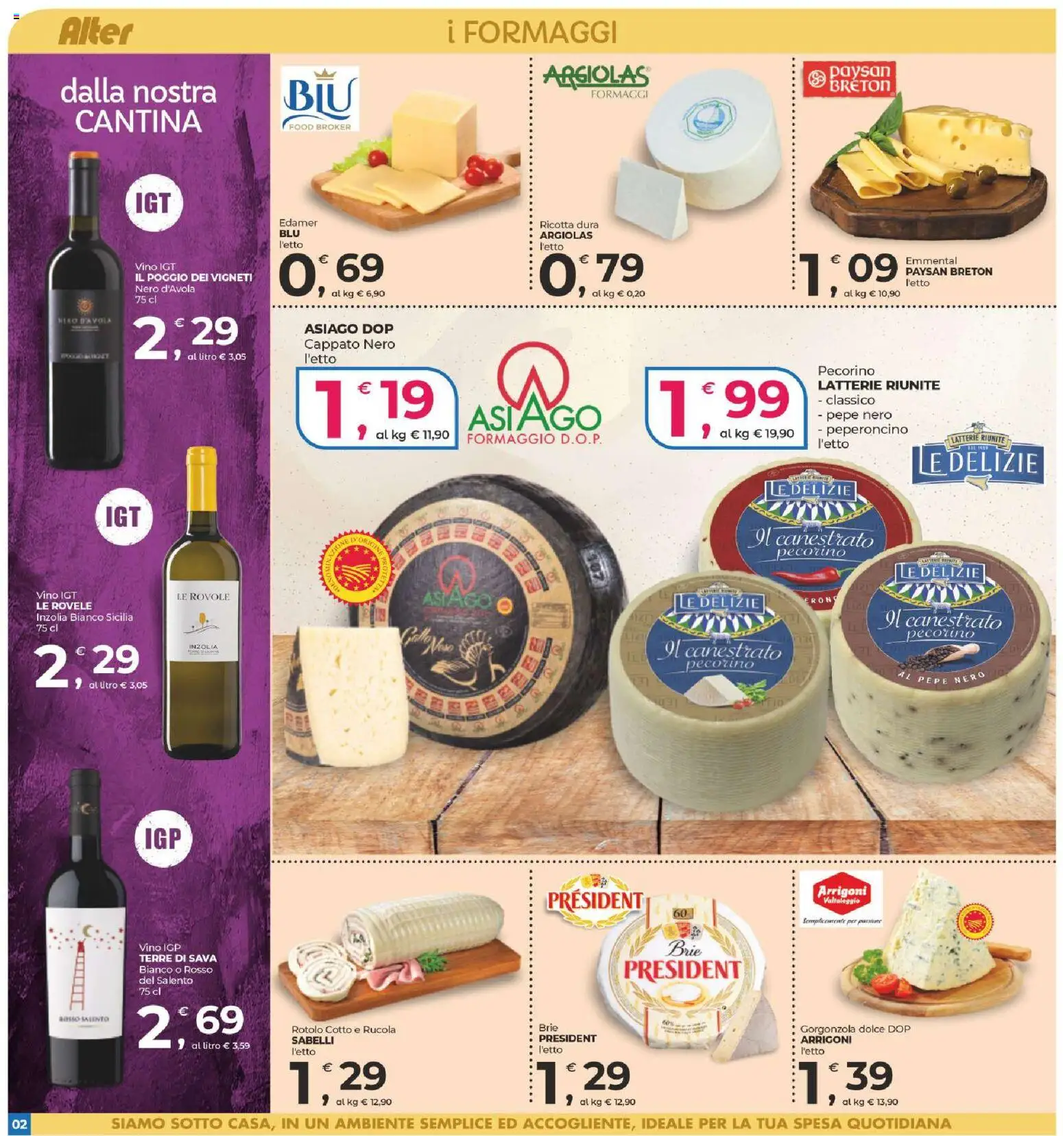 Volantino Alter Discount del 10.06.2026 | Pagina: 2 | Prodotti: Rucola, Pepe, Gorgonzola, Pecorino