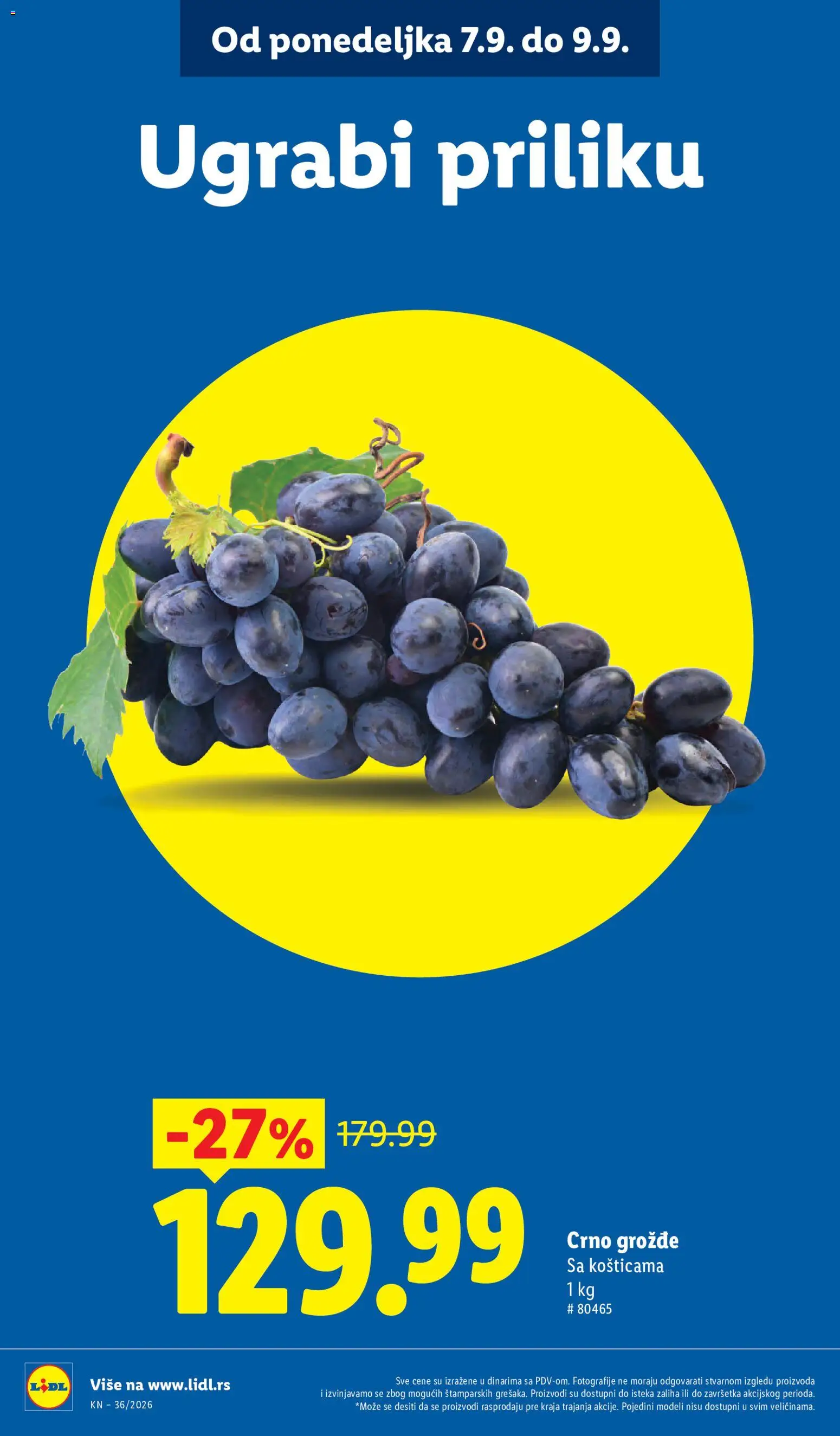 Lidl katalog - važi od 03.09.2026 | Strana: 16 | Proizvode: Grožđe