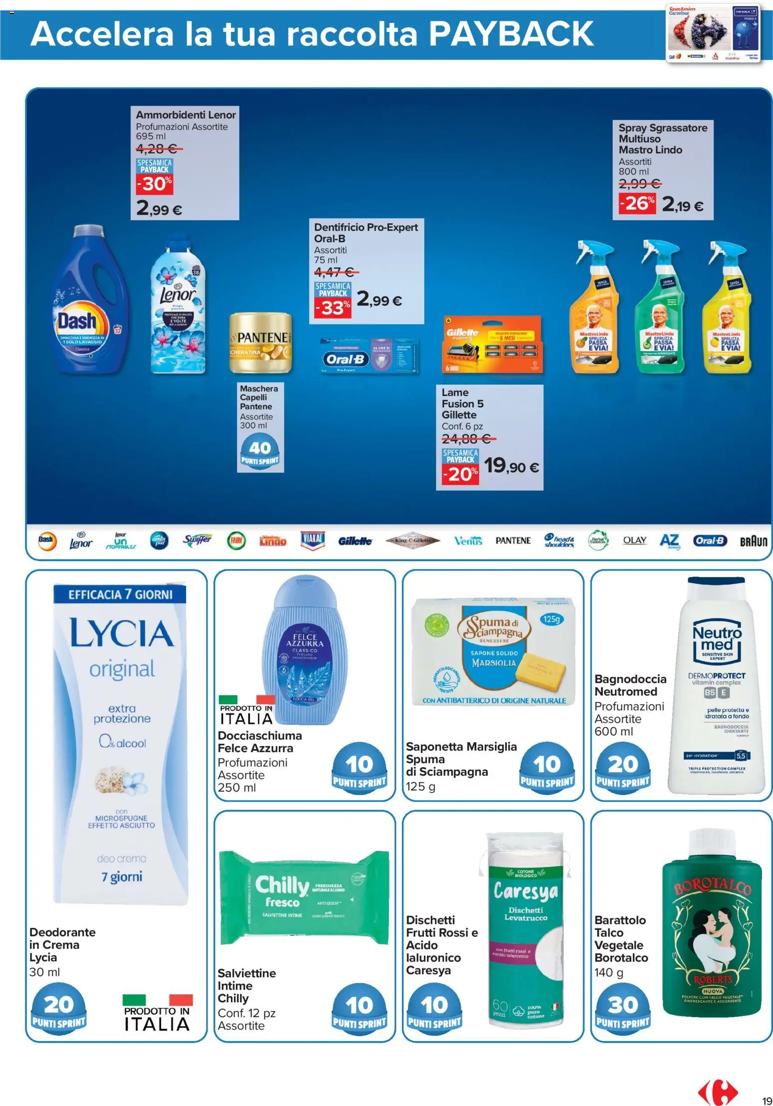 Volantino Carrefour del 23/10/2026 | Pagina: 19 | Prodotti: Maschera, Sapone, Deodorante, Sgrassatore