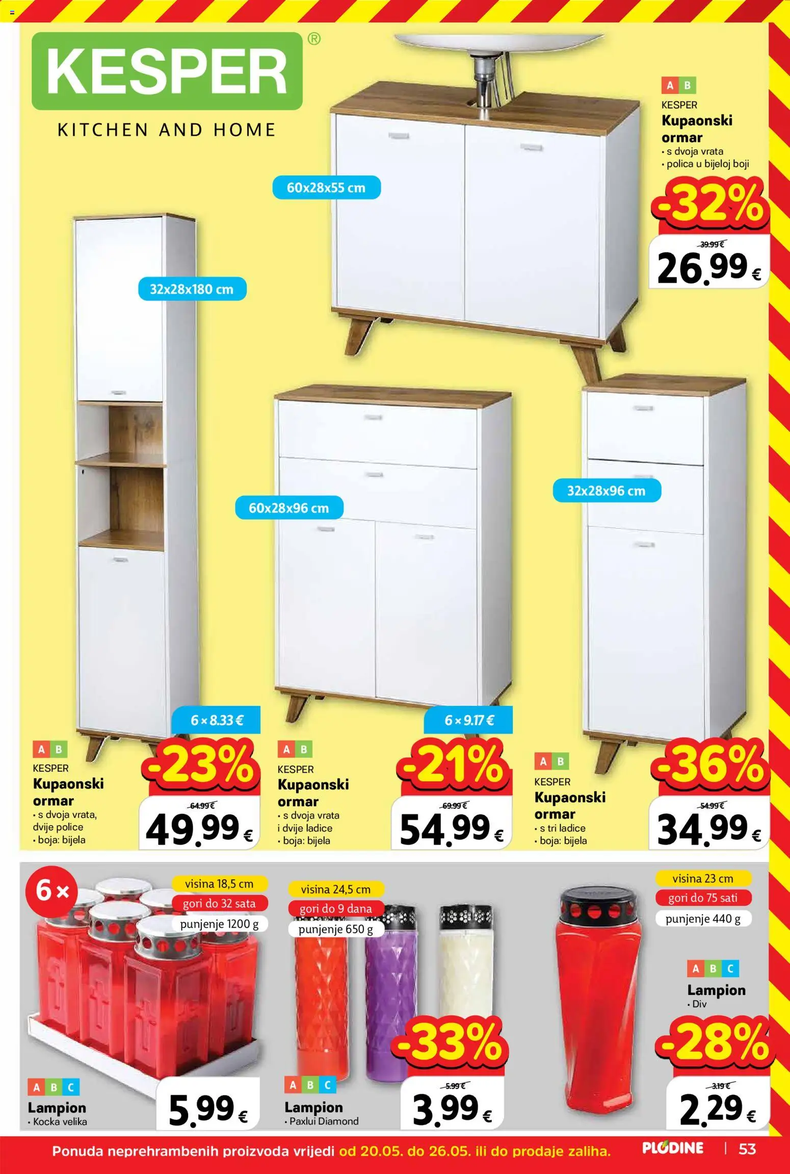 Plodine katalog | vrijedi od 20.05.2026 | Stranica: 55 | Proizvodi: Polica, Vrata, Ladice, Lampion