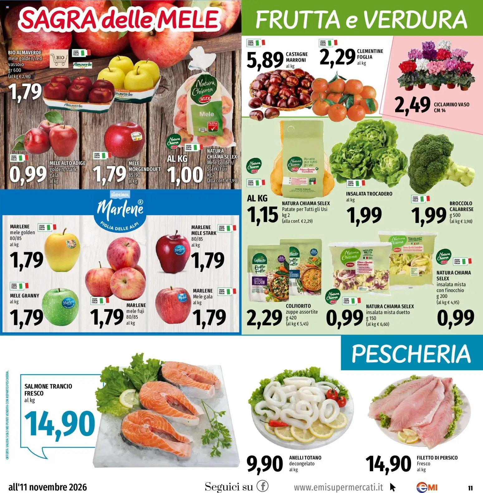 Volantino EMI del 29/10/2026 | Pagina: 11 | Prodotti: Zuppe, Insalata, Vassoio, Totano