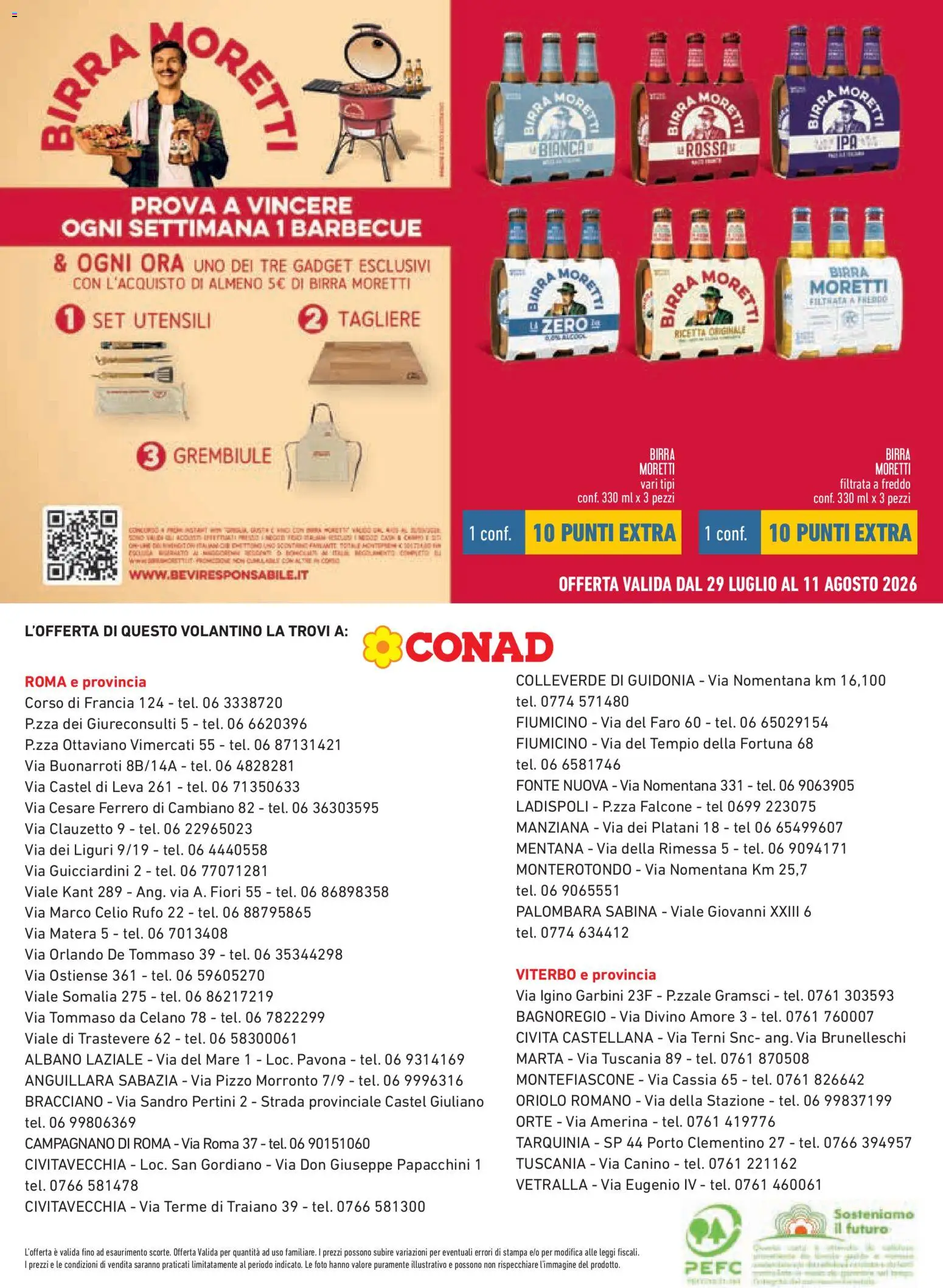 Volantino Conad del 15/07/2026 | Pagina: 12 | Prodotti: Birra, Barbecue, Stampa, Grembiule