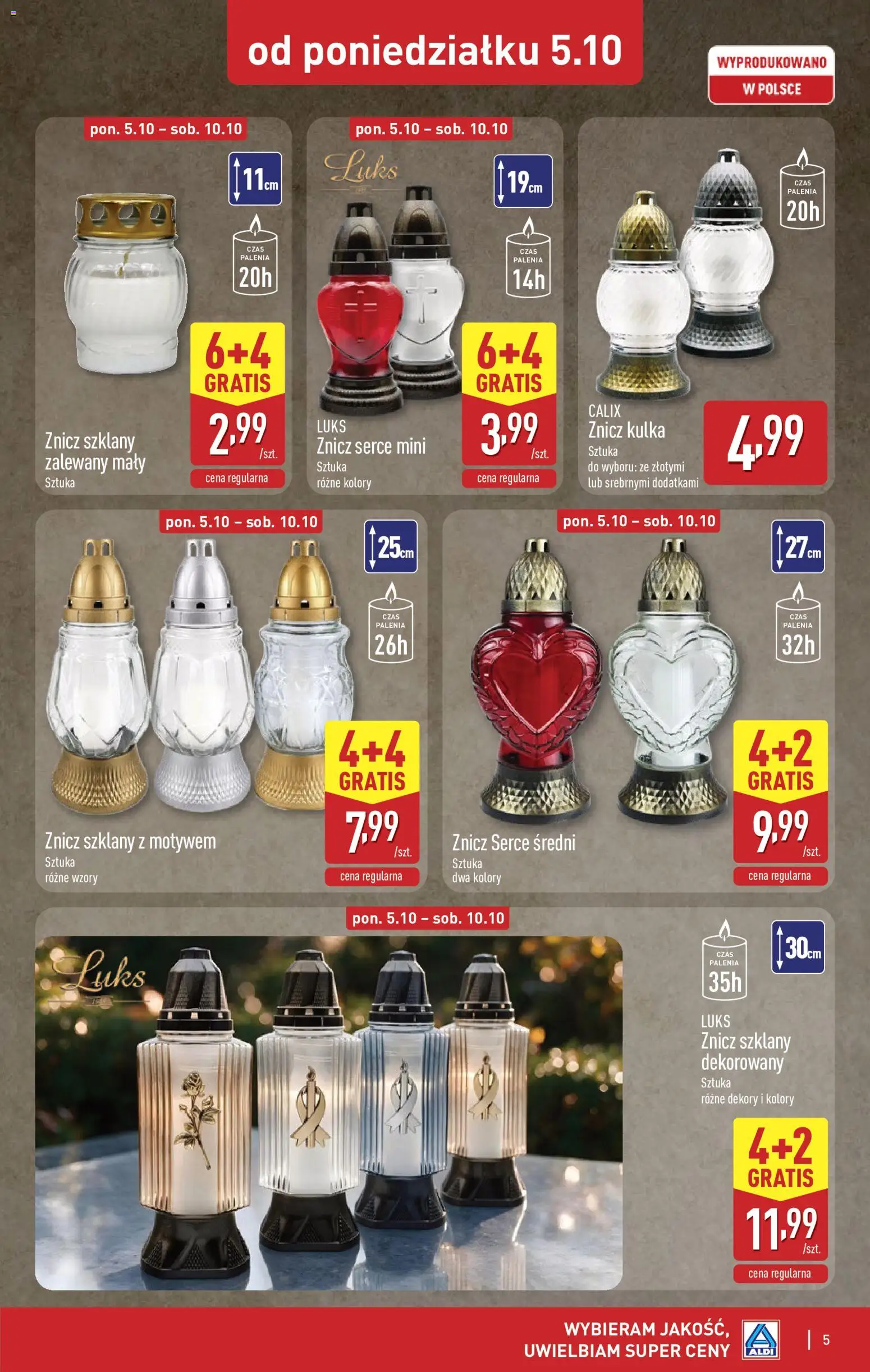 Aldi gazetka - Znicze i stroiki od 05.10.2026 | Strona: 5