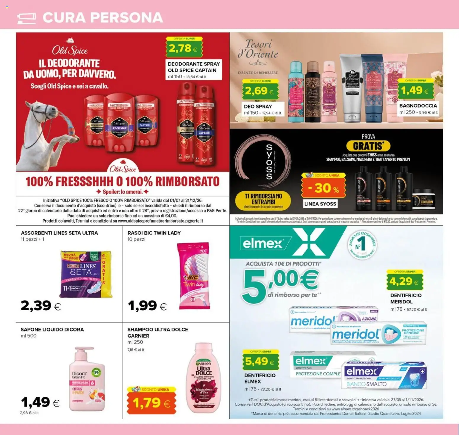 Volantino Oasi del 29/07/2026 | Pagina: 24 | Prodotti: Maschera, Deodorante, Dentifricio, Tè