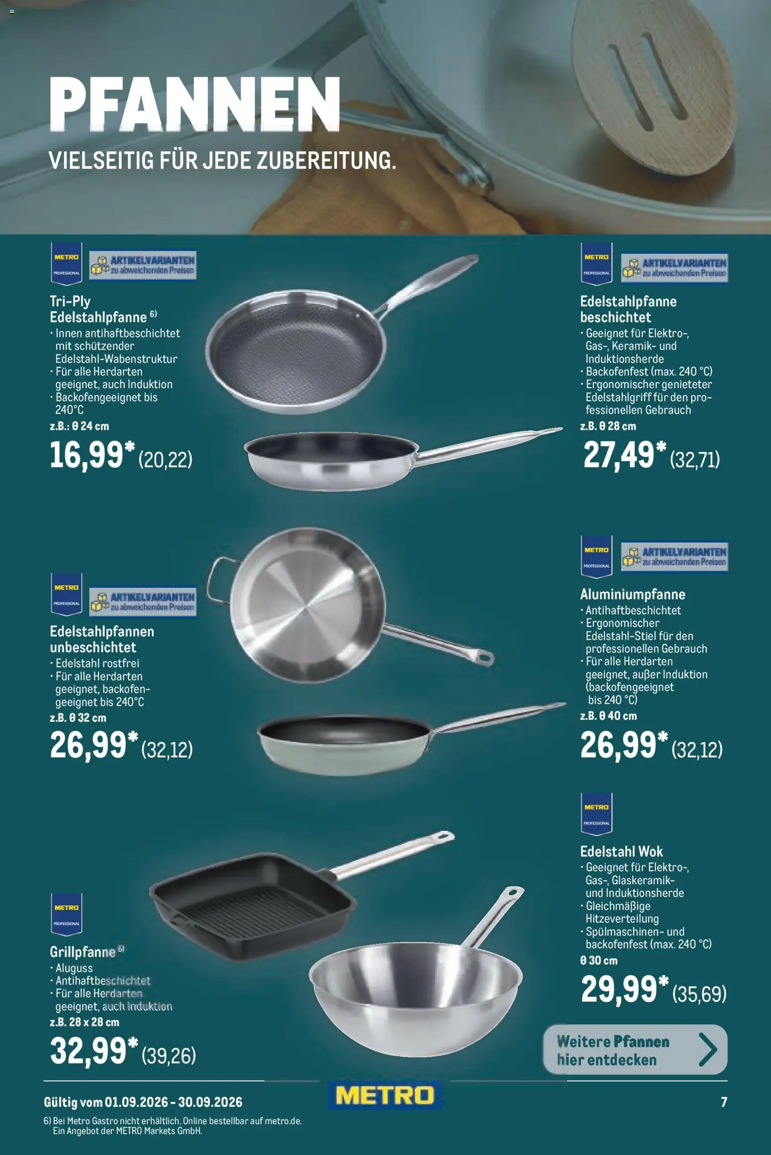 Metro Professional Non-Food Flyer – gültig ab 01.09.2026 | Seite: 7 | Produkte: Backofen, Wok