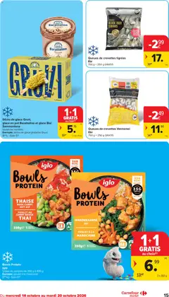 Bowls Protein Marokkaanse Kip Poulet à la marocaine, Bowls Protein Iglo Marokkaanse Kip Poulet à la marocaine - Voorbeeld van een folder van Carrefour, geldig van 14/10/2026 | Pagina: 15