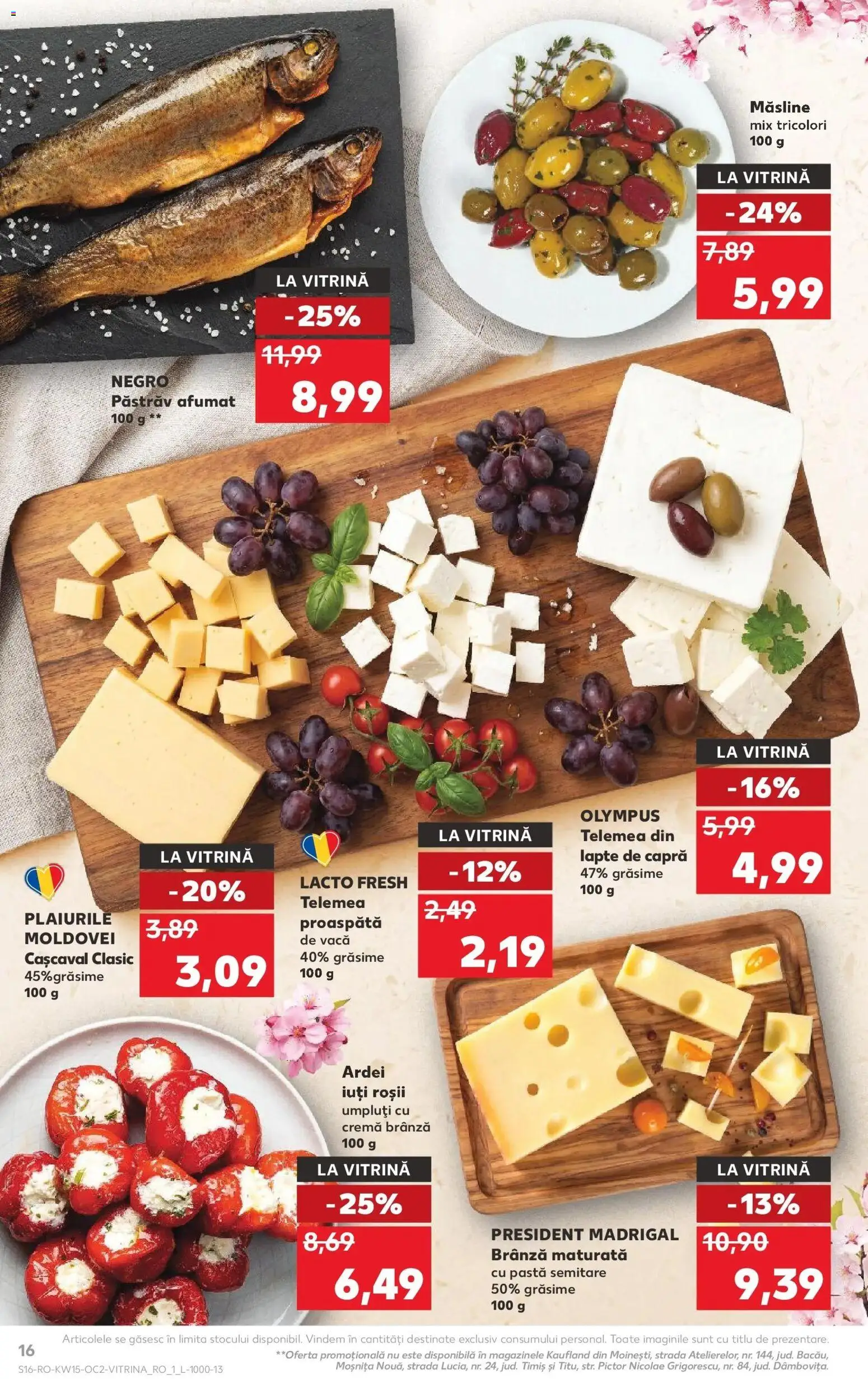 Noul catalog Kaufland – valabil de la 08.04.2026 | Pagină: 16 | Produse: Vitrină, Cașcaval, Cremă, Roșii