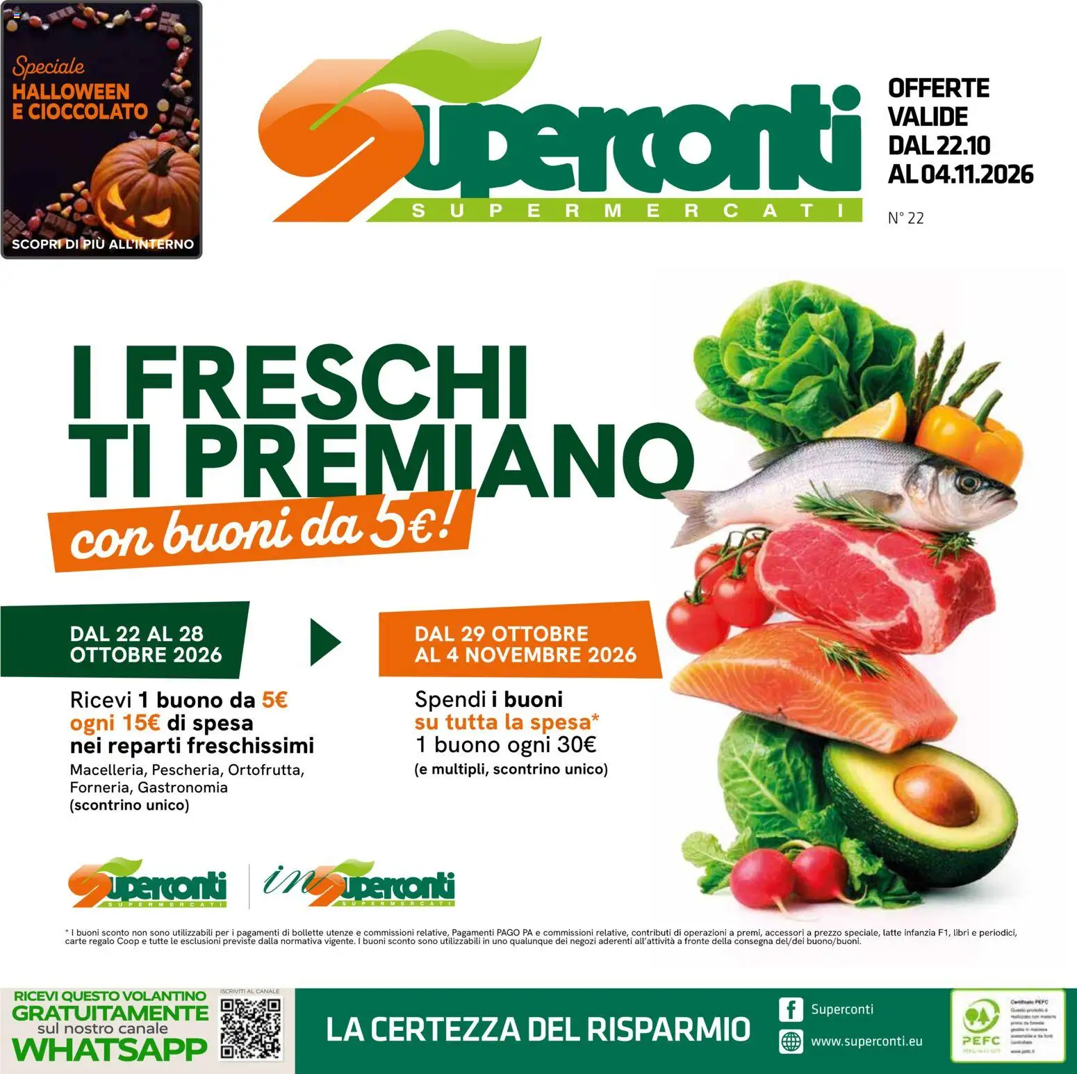 Volantino Superconti del 22/10/2026 | Pagina: 1 | Prodotti: Cioccolato, Libri, Latte