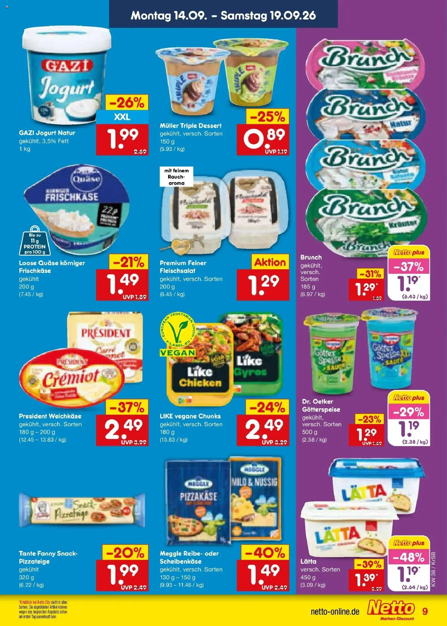 Netto Marken-Discount Prospekt Baesweiler – gültig ab 14.09.2026 | Seite: 11 | Produkte: Gyros, Lätta, Frischkase