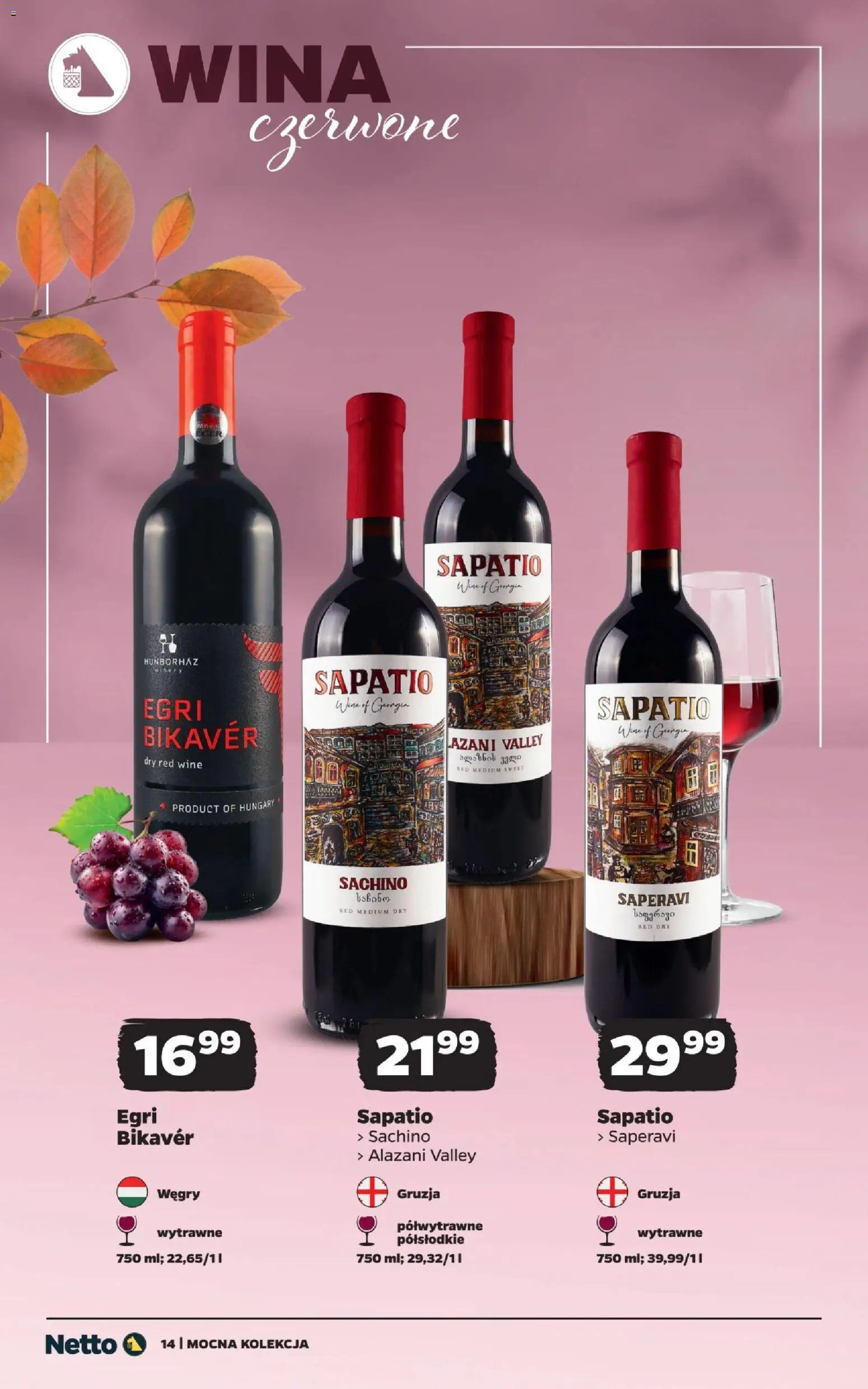 Netto gazetka - Mocna Kolekcja od 12.10.2026 | Strona: 14 | Produkty: Alazani Valley, Wina czerwone, Egri bikaver