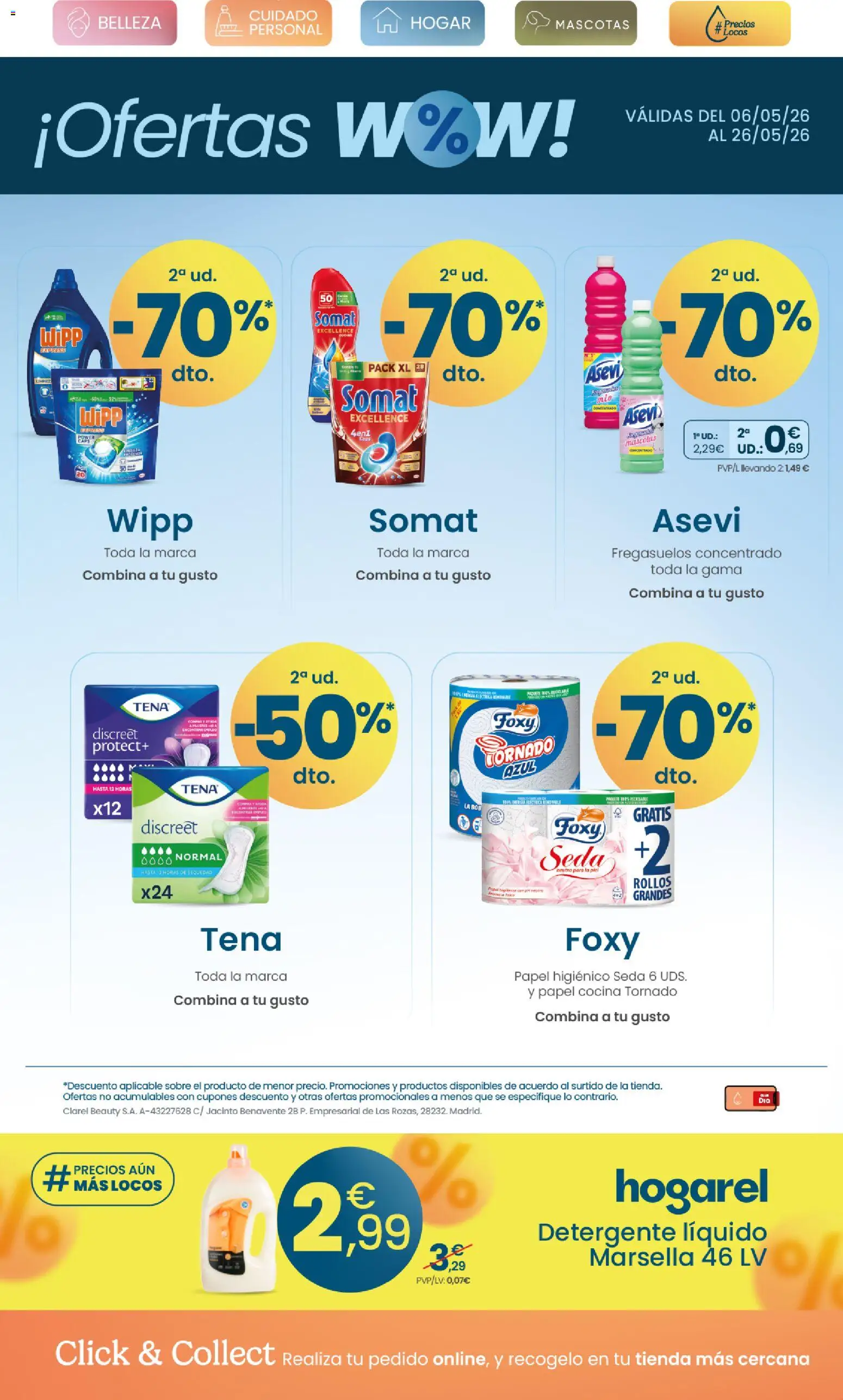 Clarel folleto │ válido desde el 06.05.2026 | Página: 18 | Productos: Detergente, Papel higienico, Detergente líquido, Cocina