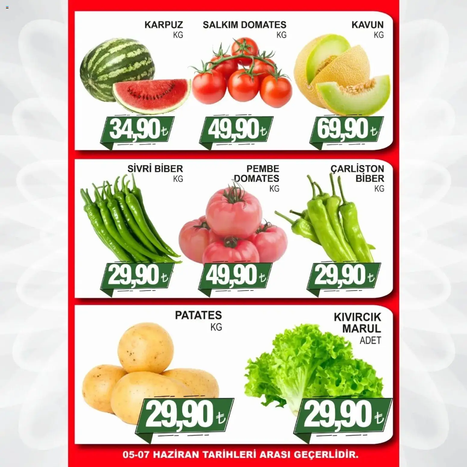 Furpa Katalog - 05.06.2026 tarihinden itibaren geçerlidir | Sayfa: 4 | Ürünler: Biber, Karpuz, Kavun, Marul