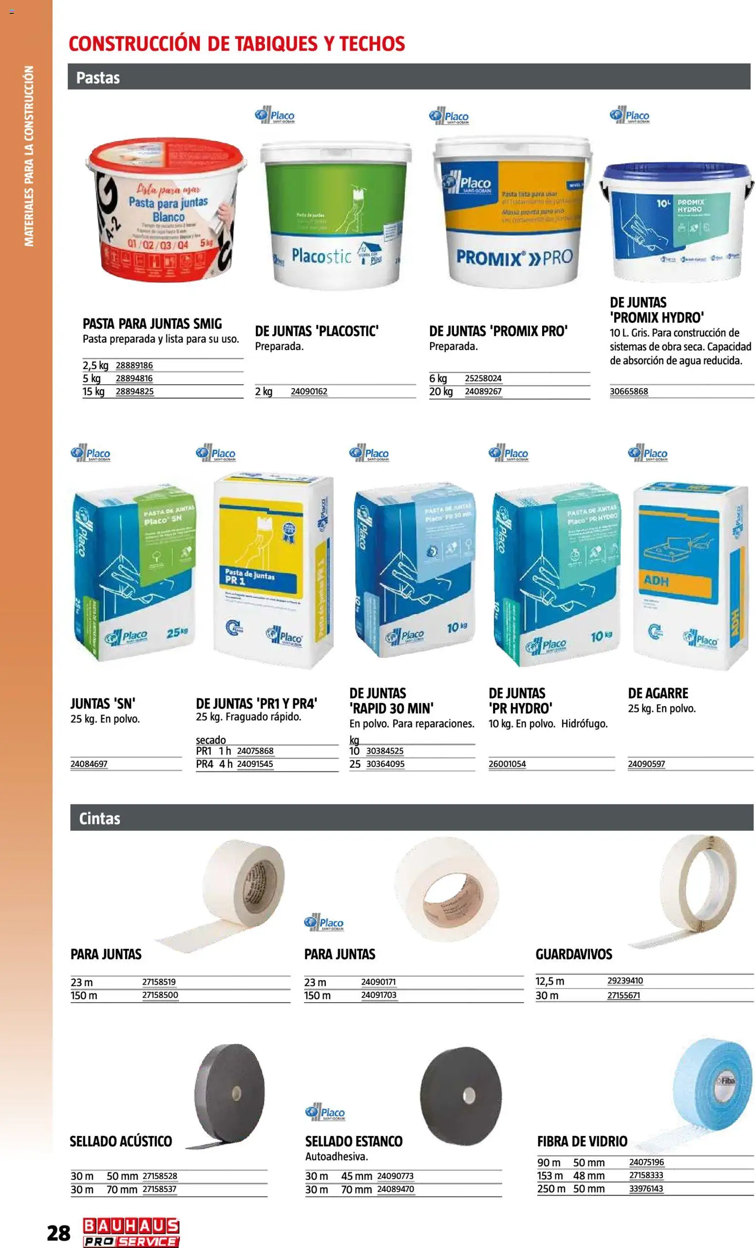 Bauhaus ProService │ válido desde el 11/05/2026 | Página: 28 | Productos: Pasta, Agua
