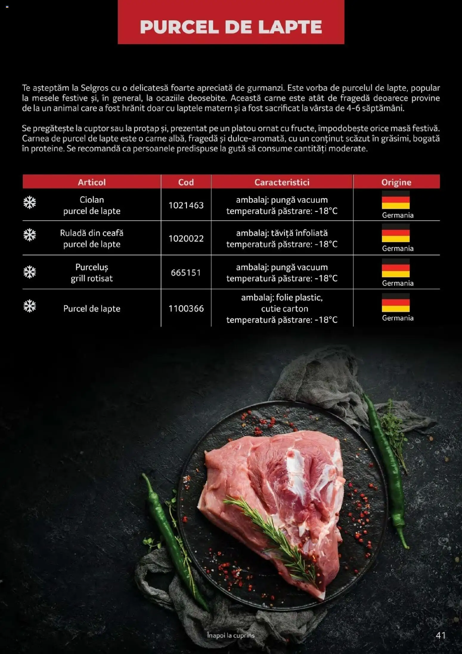 Noul catalog Selgros – valabil de la 25.03.2026 | Pagină: 41 | Produse: Pungă, Cutie, Lapte, Ruladă