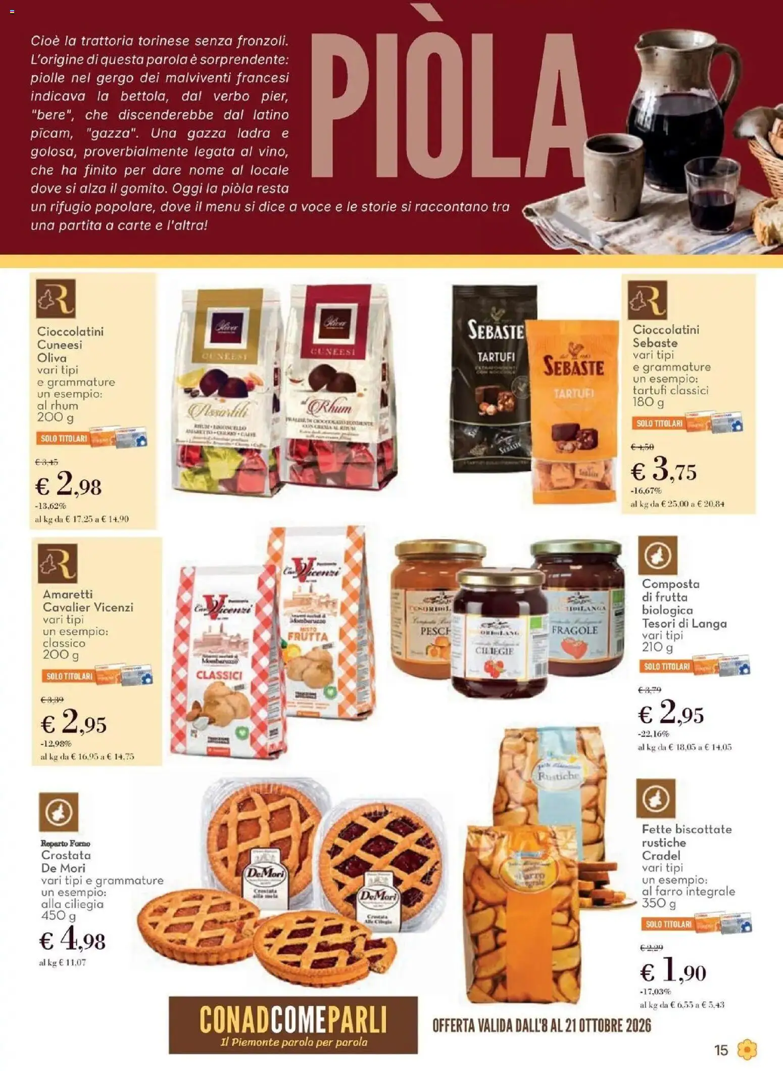 Anteprima volantino Conad dal 08/10/2026 prossima settimana | Pagina: 15 | Prodotti: Pesce, Fragole, Forno, Fette biscottate