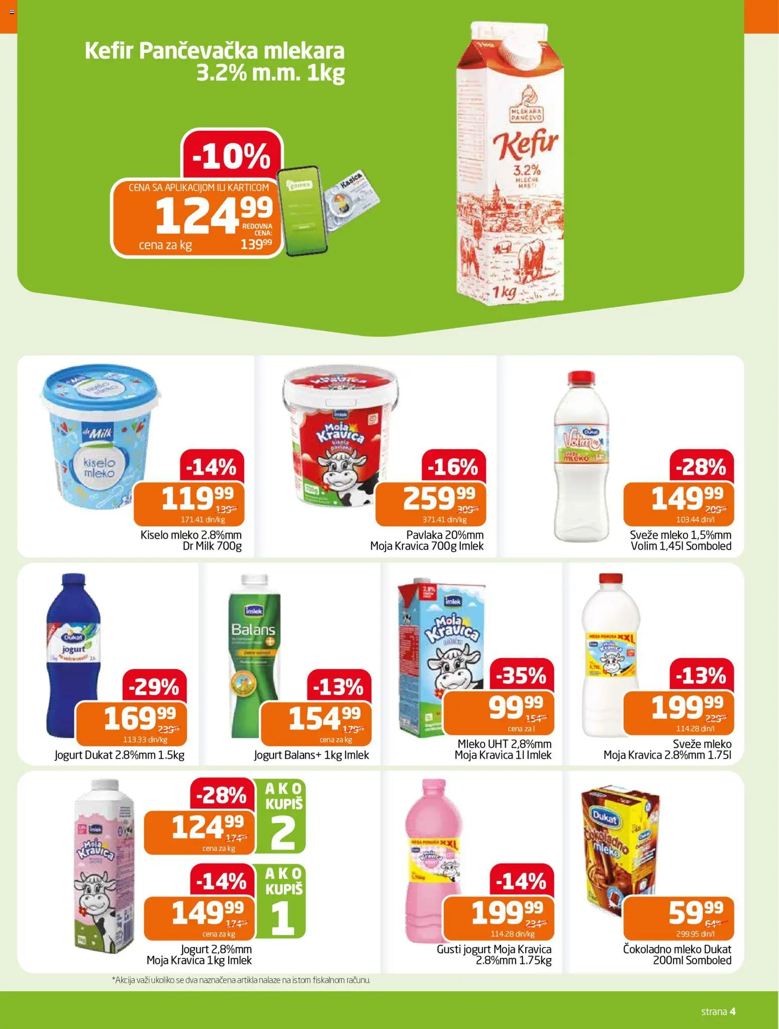 Gomex katalog - važi od 22.07.2026 | Strana: 4 | Proizvode: Kiselo mleko, Sveže mleko, Mleko, Pavlaka