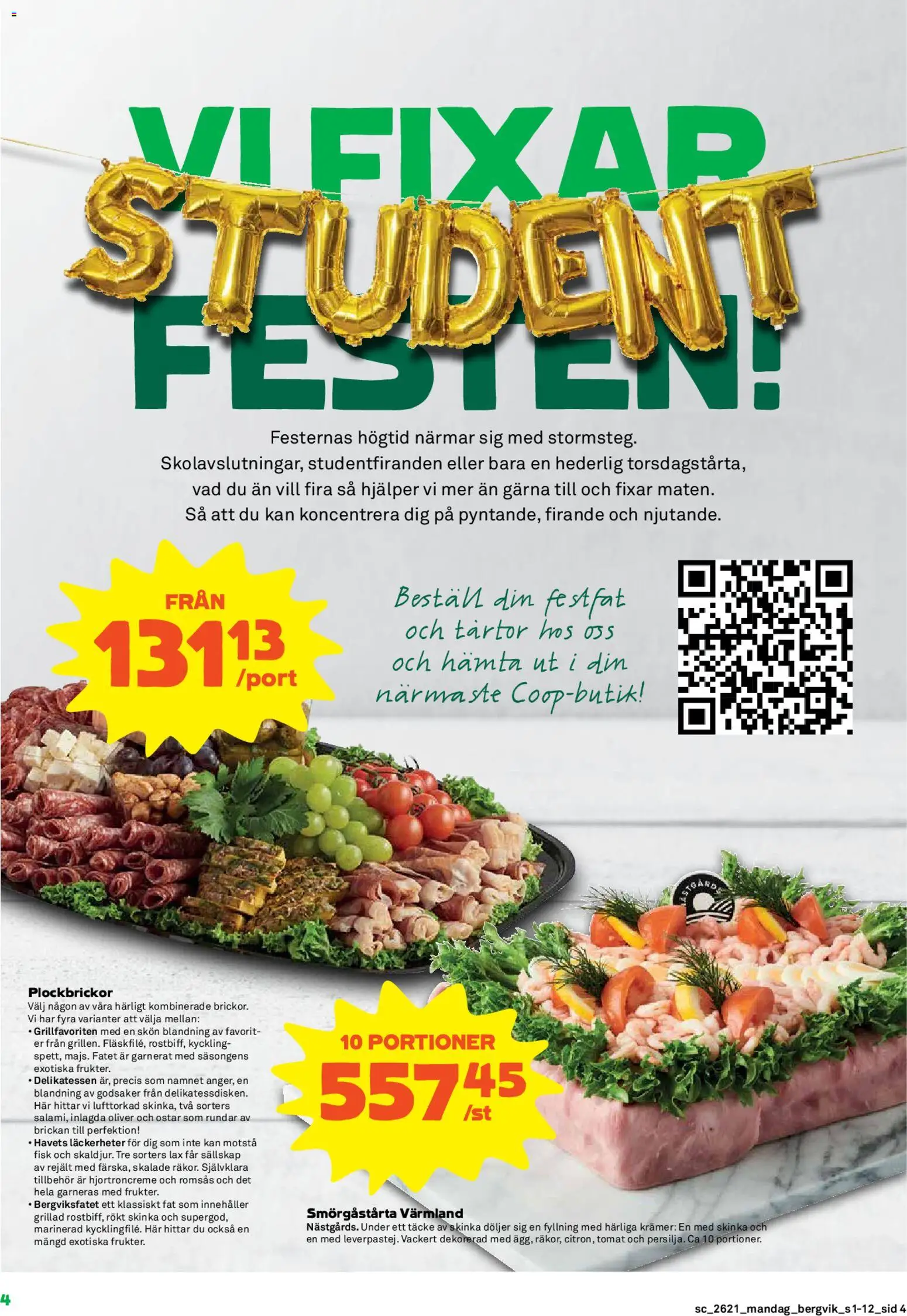 Stora Coop reklamblad aktuell från 18.05.2026 | Sida: 4 | Produkter: Oliver, Täcke, Lax, Skinka