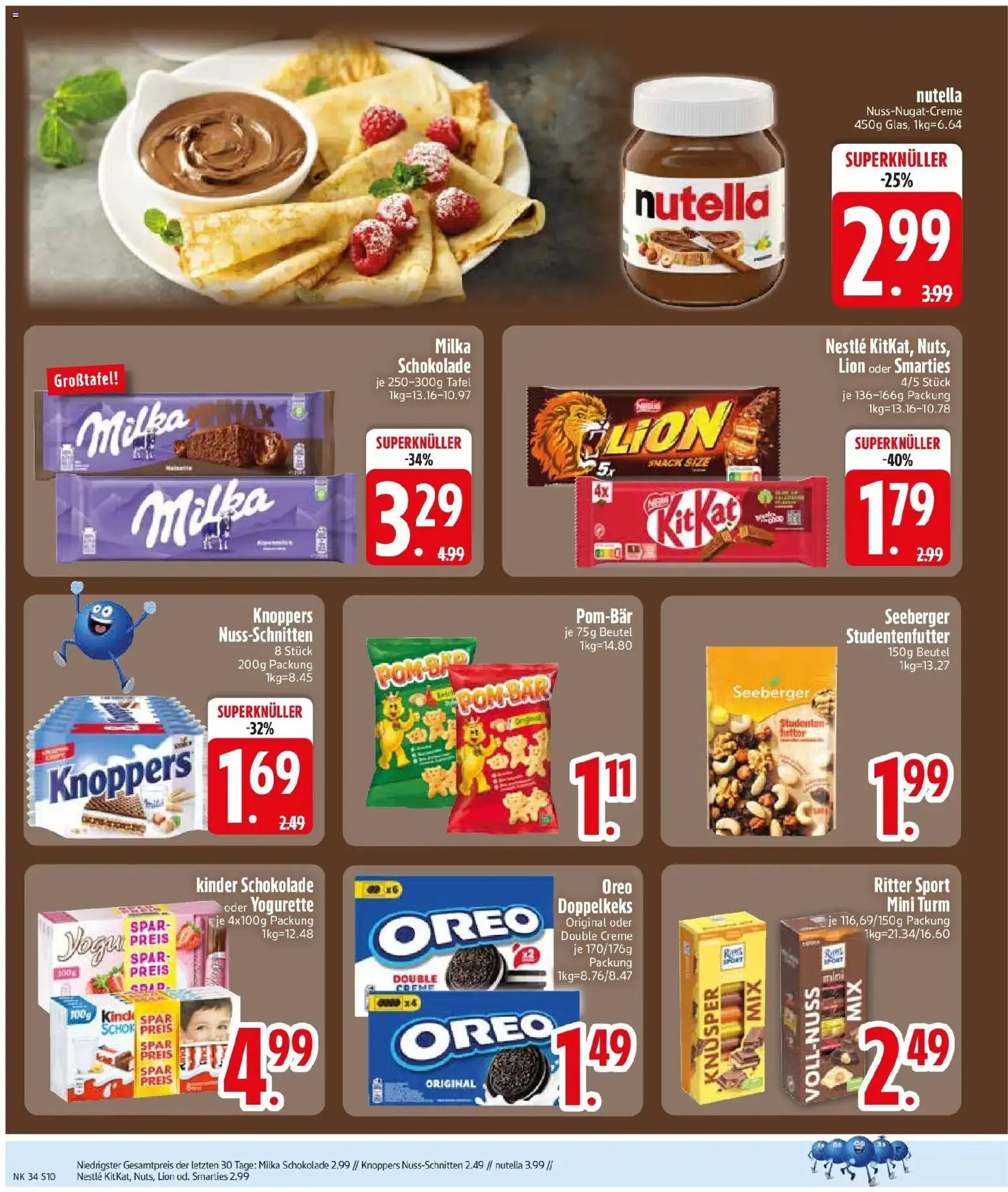 Edeka Prospekt Rötz (ab 17.08.2026) » Angebote Online | Seite: 12 | Produkte: Yogurette, Schokolade, Nutella, Knoppers