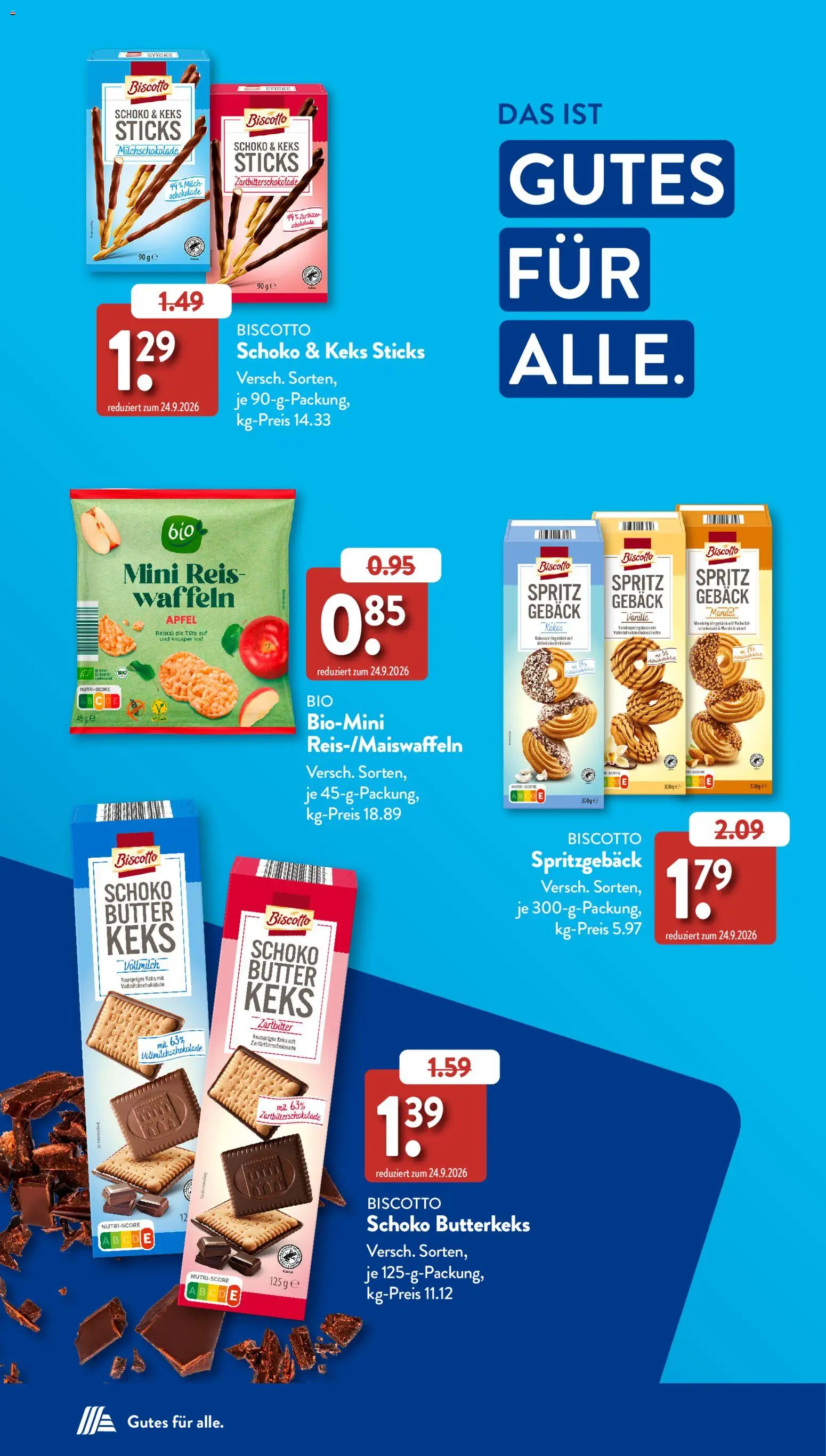 Aldi Süd Sonderprospekt – gültig ab 24.09.2026 | Seite: 2 | Produkte: Butter, Schokolade, Äpfel, Reis