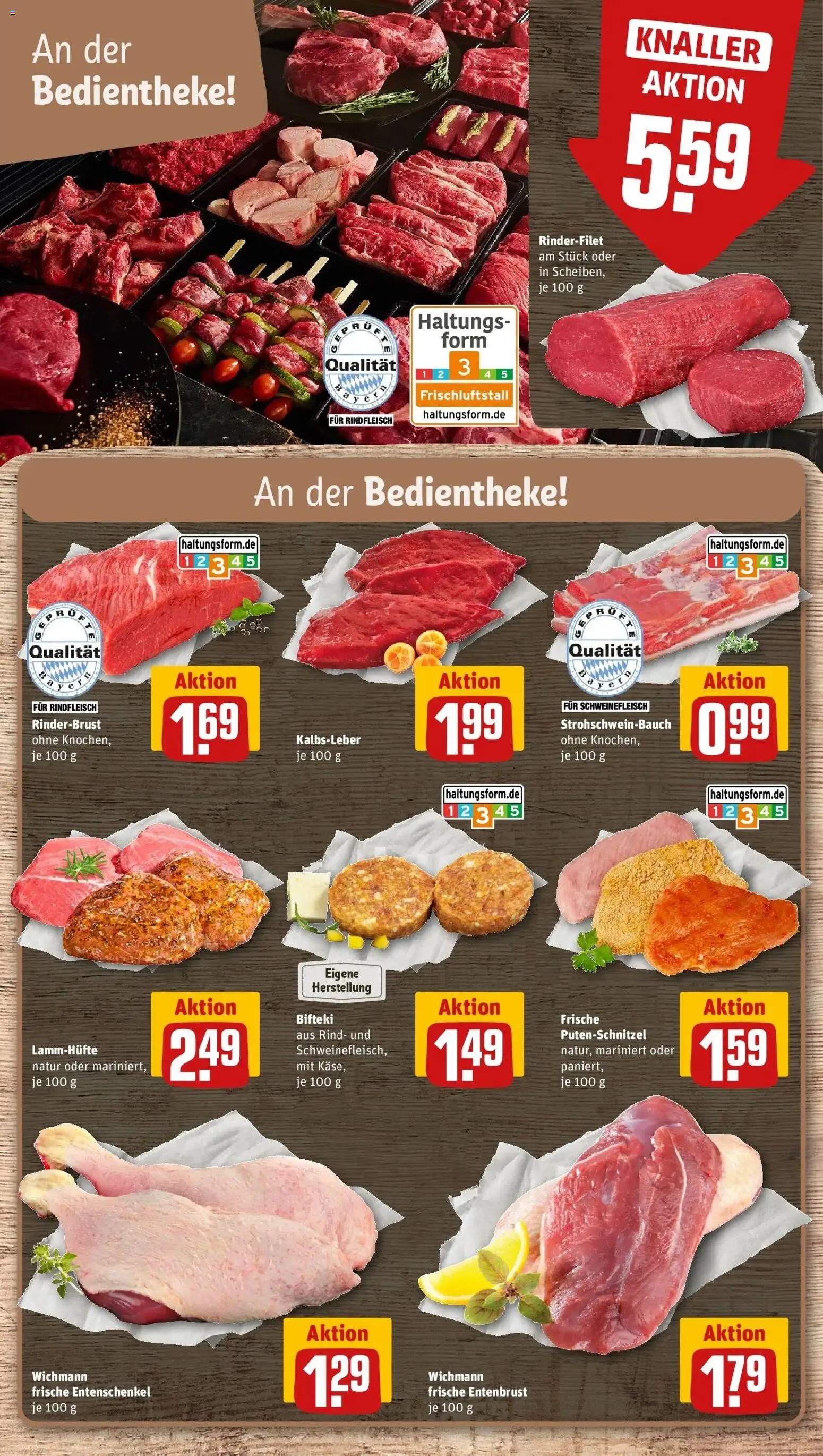 REWE Prospekt ab 12.10.2026 zum Blättern » Angebote | Seite: 6 | Produkte: Kalbsleber, Putenschnitzel, Schweinefleisch, Rindfleisch