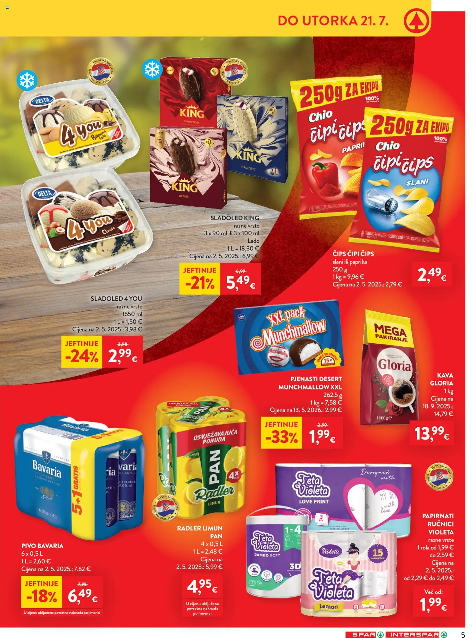 Spar katalog | vrijedi od 15.07.2026 | Stranica: 5 | Proizvodi: Paprika, Limun, Desert, Violeta