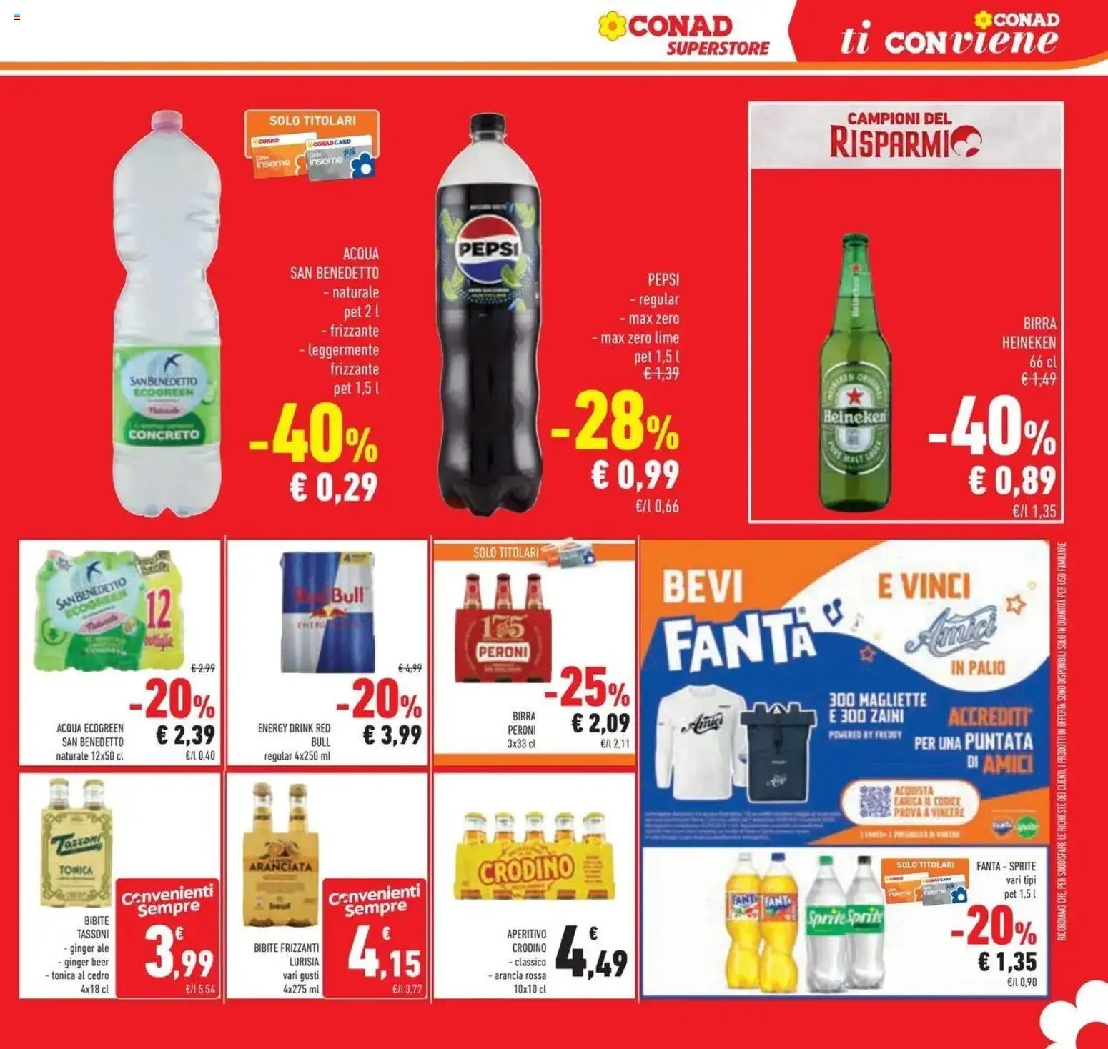 Volantino Conad dal 09/09/2026 > Anteprima | Pagina: 13 | Prodotti: Bibite, Fanta, Arancia, Red Bull