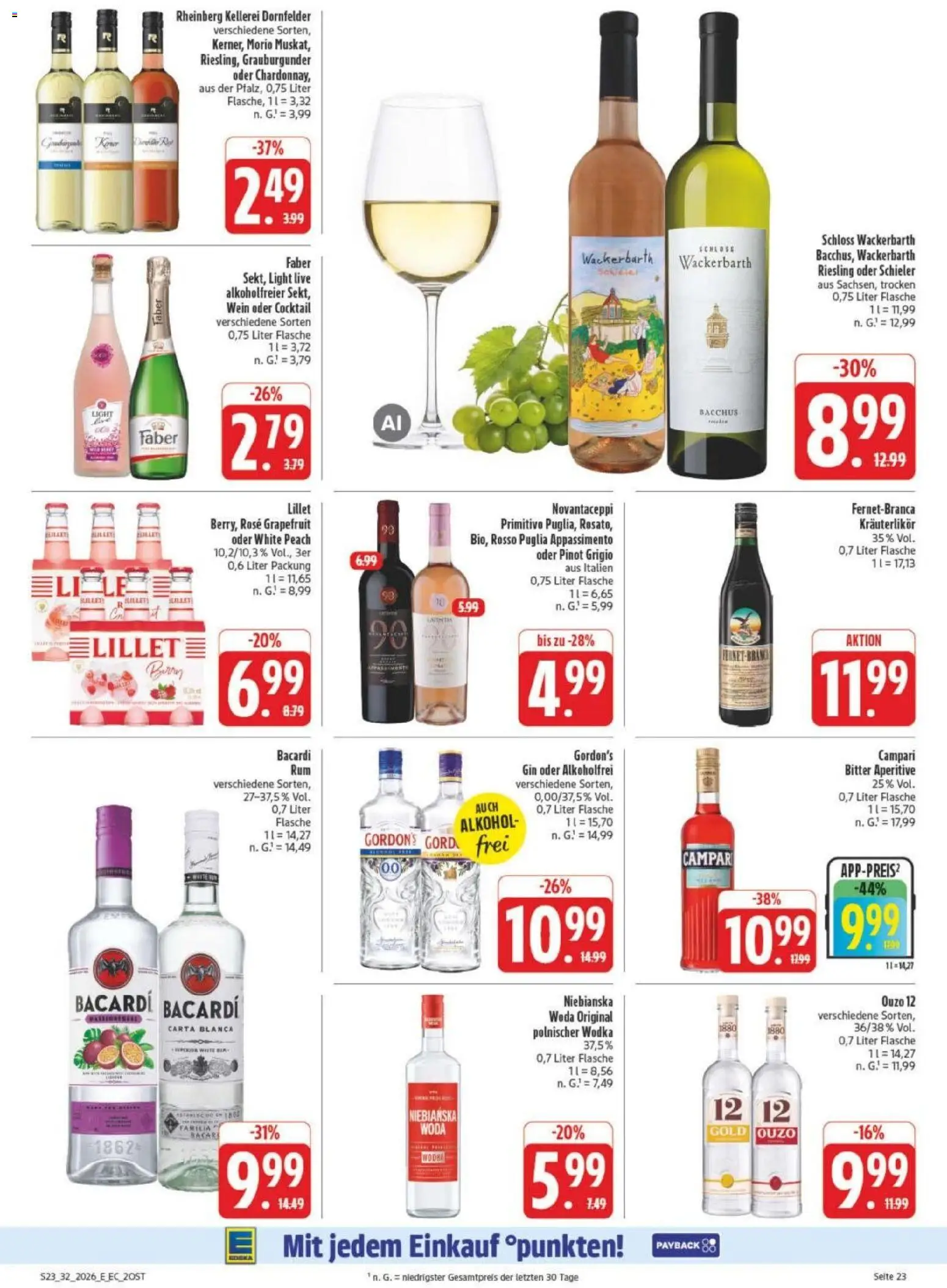 Edeka Prospekt Leipzig – gültig ab 03.08.2026 | Seite: 31 | Produkte: Bacardi, Campari, Lillet, Gin