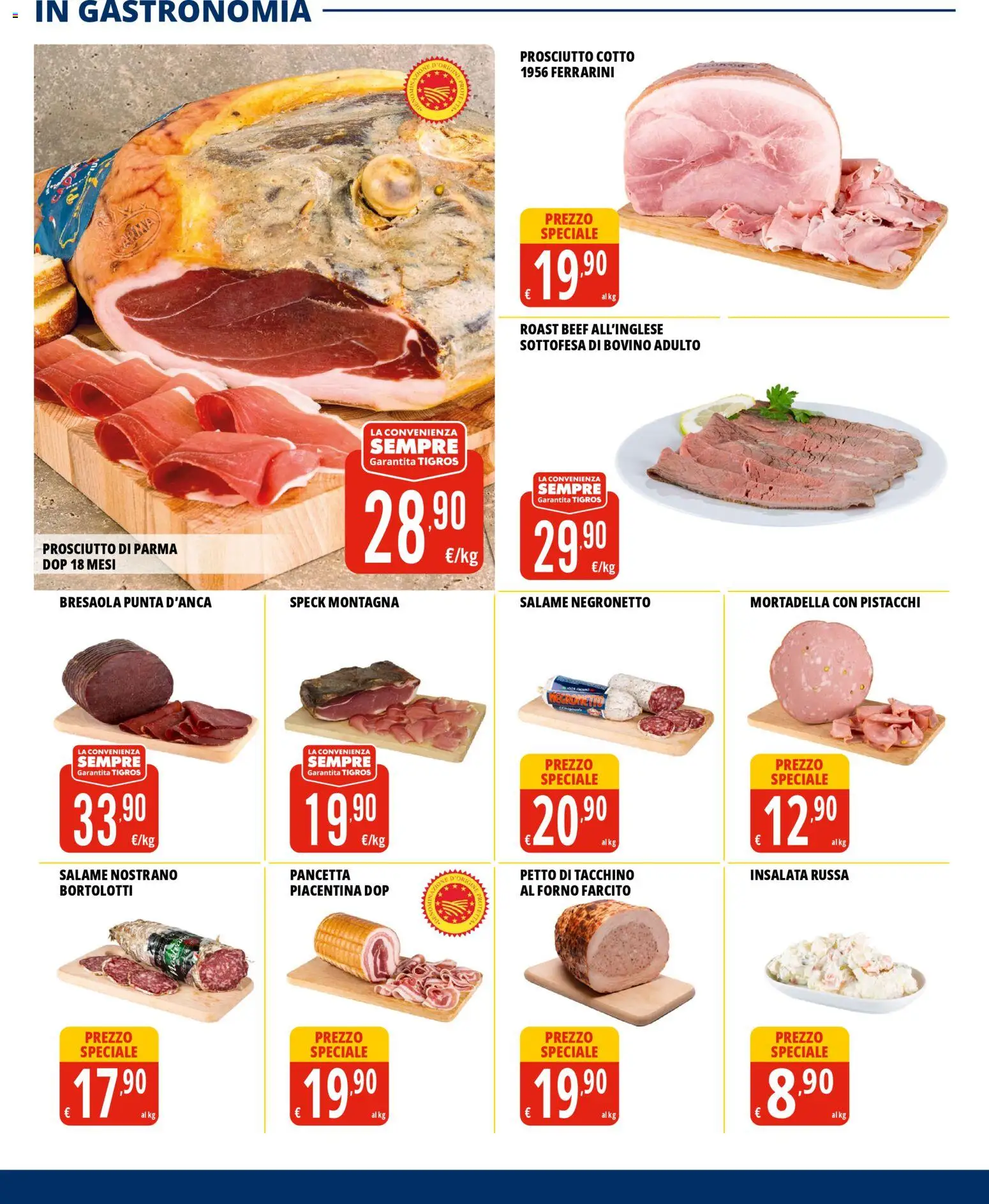 Volantino Tigros del 07.05.2026 | Pagina: 10 | Prodotti: Speck, Prosciutto di Parma, Salame, Bresaola