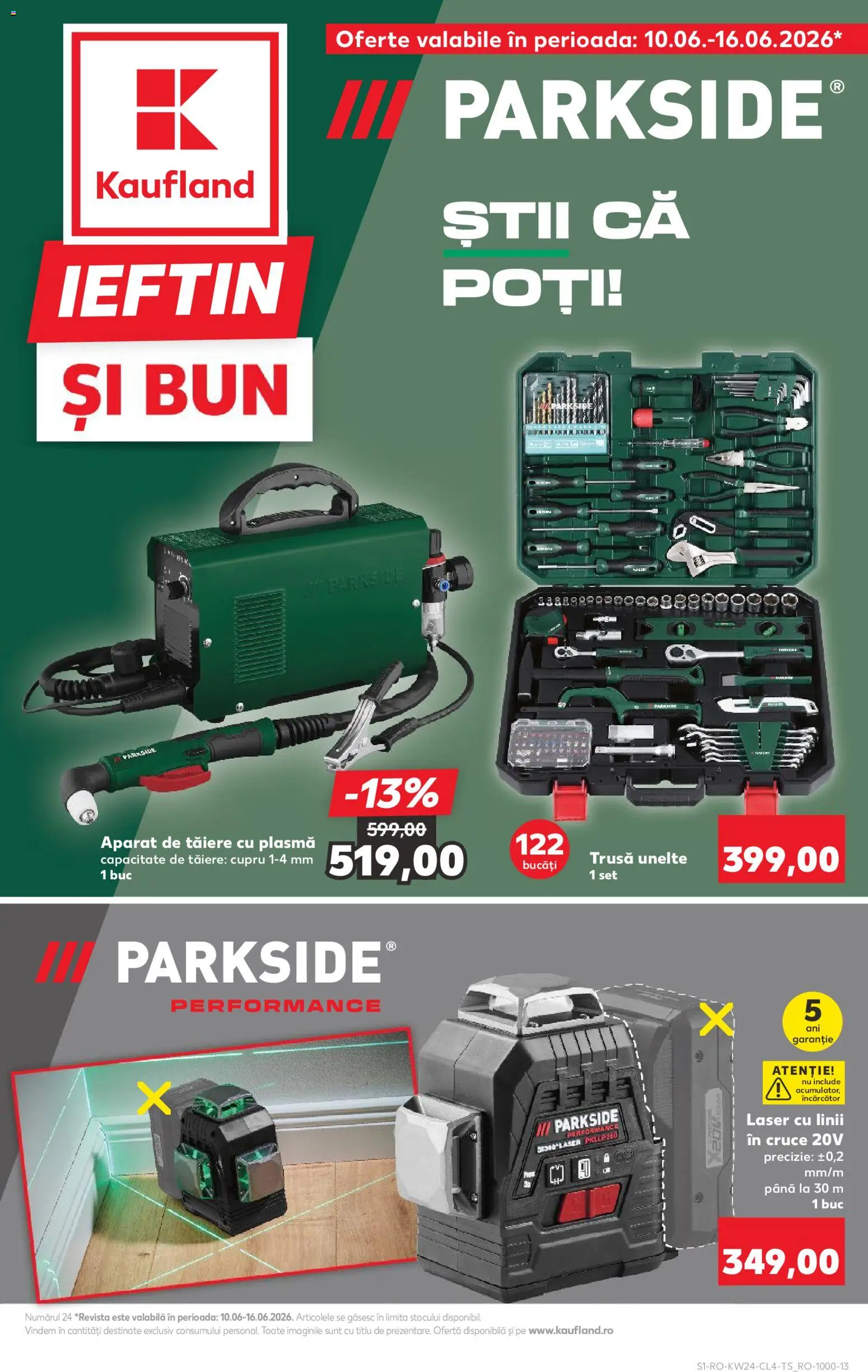 Noul catalog Kaufland – valabil de la 10.06.2026 | Pagină: 1 | Produse: Încărcător, Cutter
