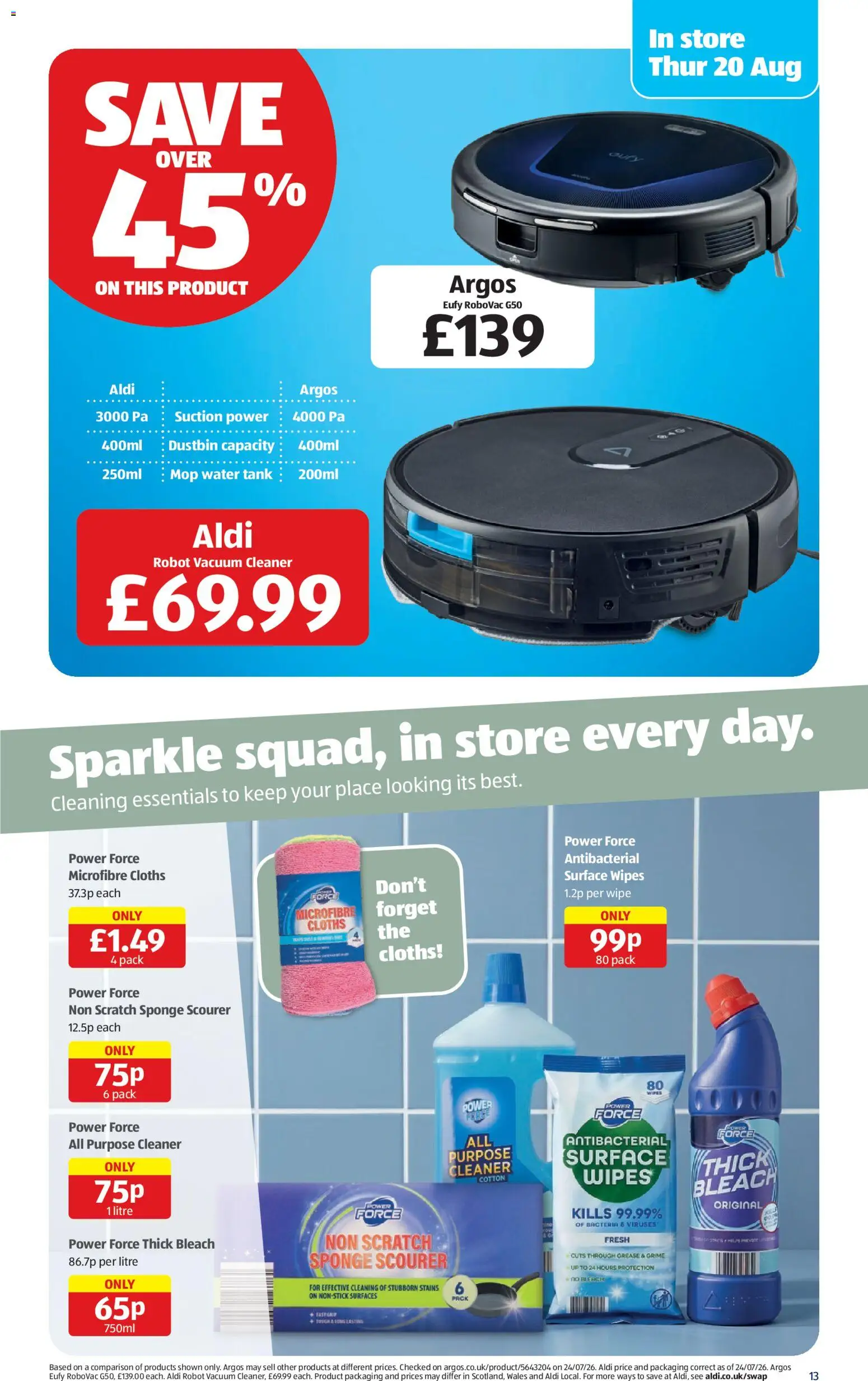 {H1} | Page: 13 | Products: Mop, Water, Vacuum cleaner, Robot