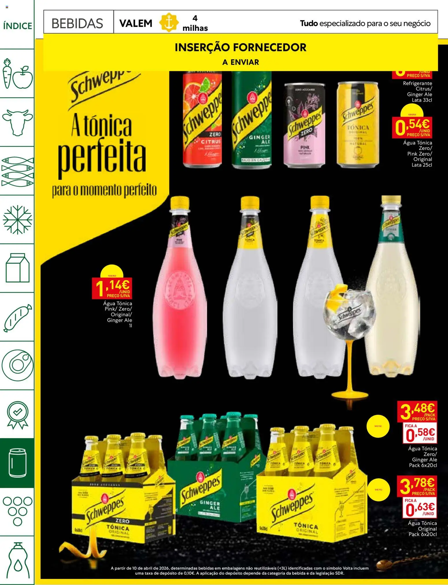 Recheio folheto Horeca │ válido de 06/10/2026 | Página: 22 | Produtos: Agua, Bebidas, Água tónica, Bebida