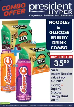 President Hyper specials catalogue – valid from 01/09/2026 | Page: 5 | Products: Vitamins, Chicken, Energy drink, Stock