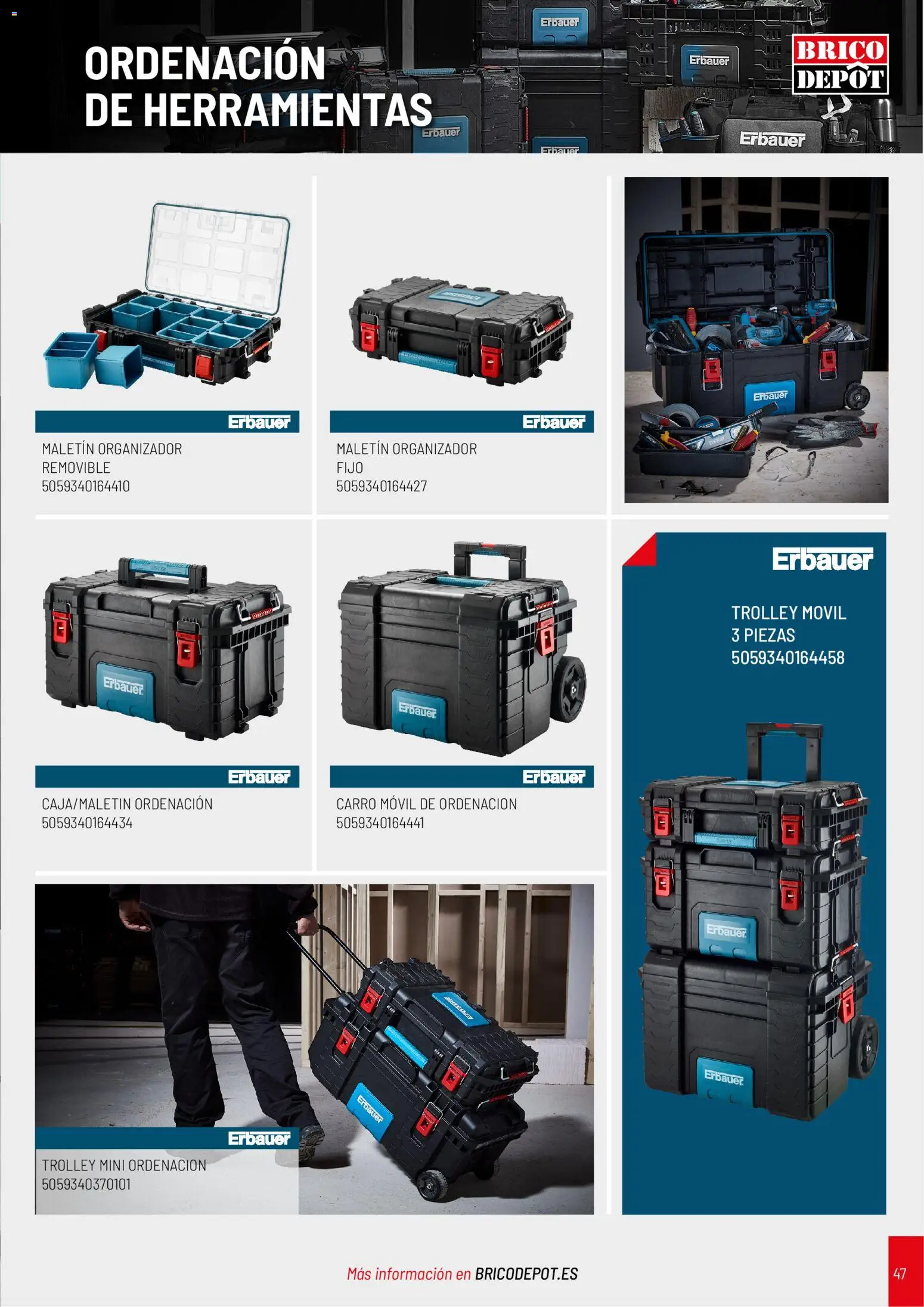Brico Depôt Catalogo de Herramientas │ válido desde el 07/10/2026 | Página: 47 | Productos: Organizador, Móvil, Herramientas