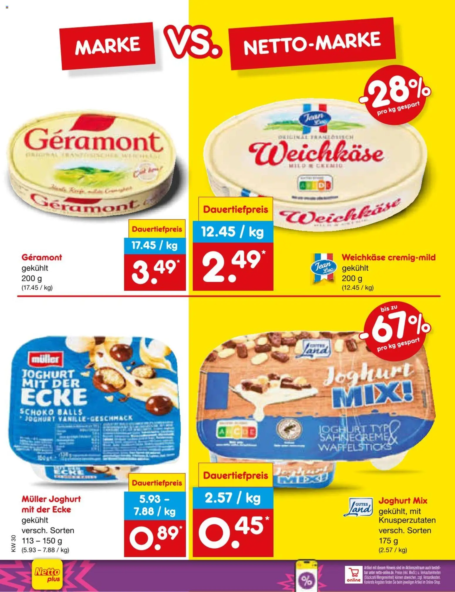 Netto Marken-Discount Prospekt – gültig ab 20.07.2026 | Seite: 10 | Produkte: Geramont, Joghurt